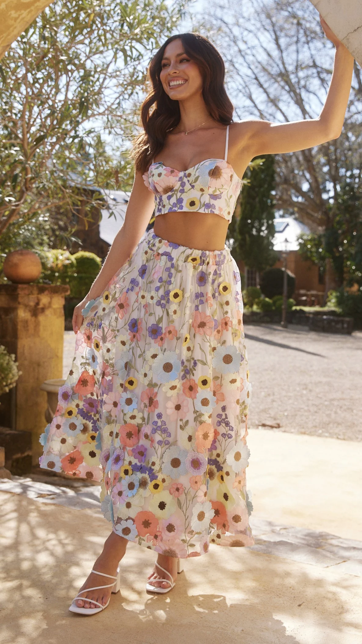 Naja Crop Top - Multi Floral - Image 8