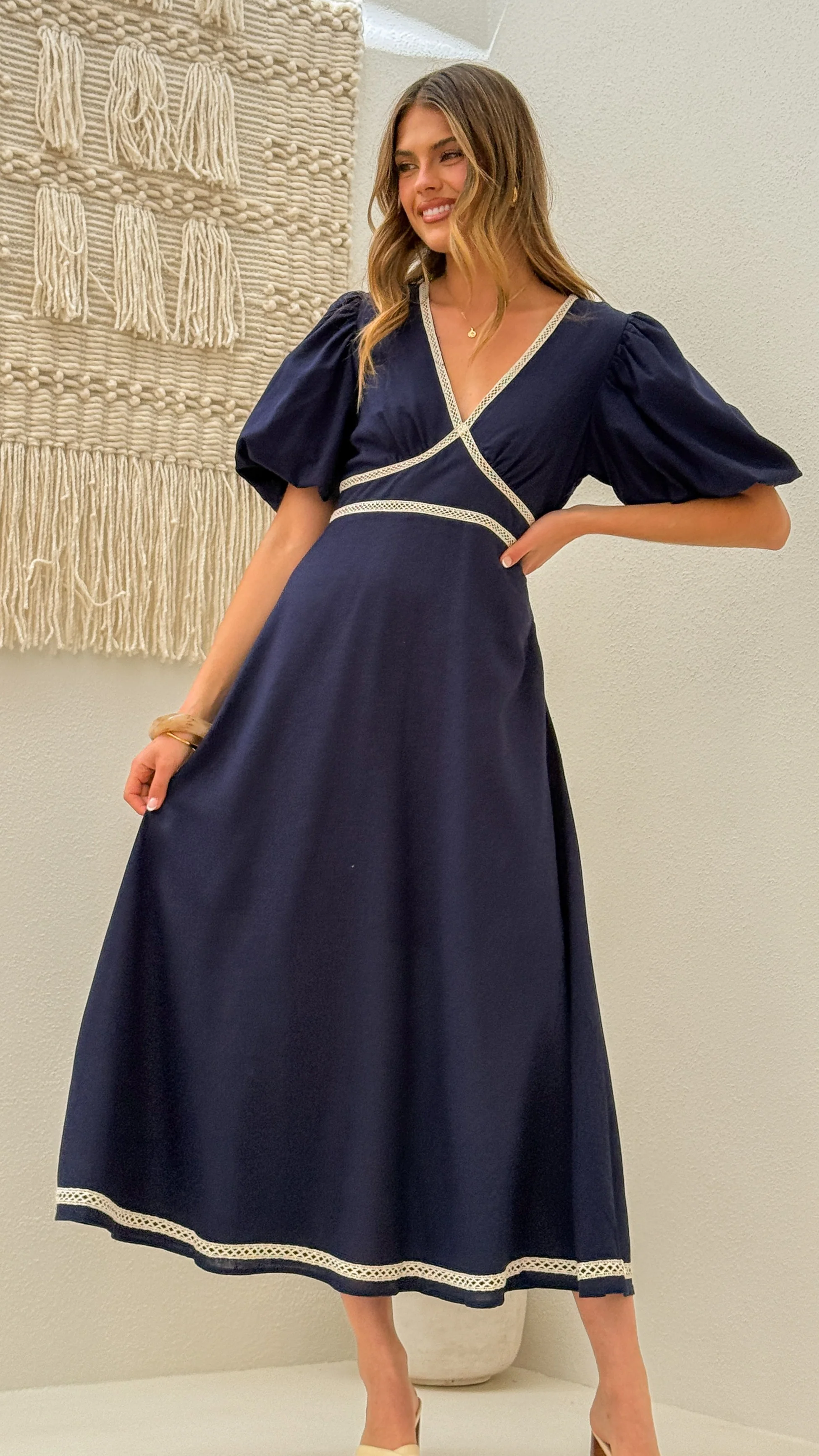 Nakisha Maxi Dress - Navy - Image 5