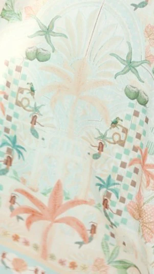 Nellie Midi Dress - Aqua Aurora Print - Image 7