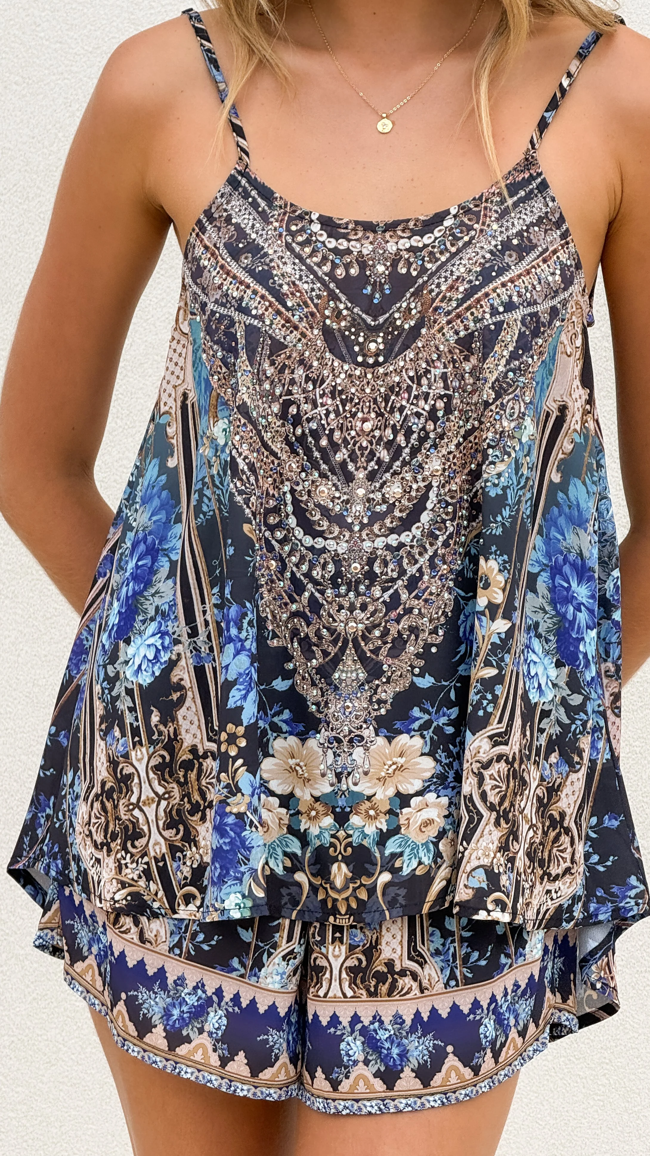Nevaia Shorts - Sapphire Print - Image 4