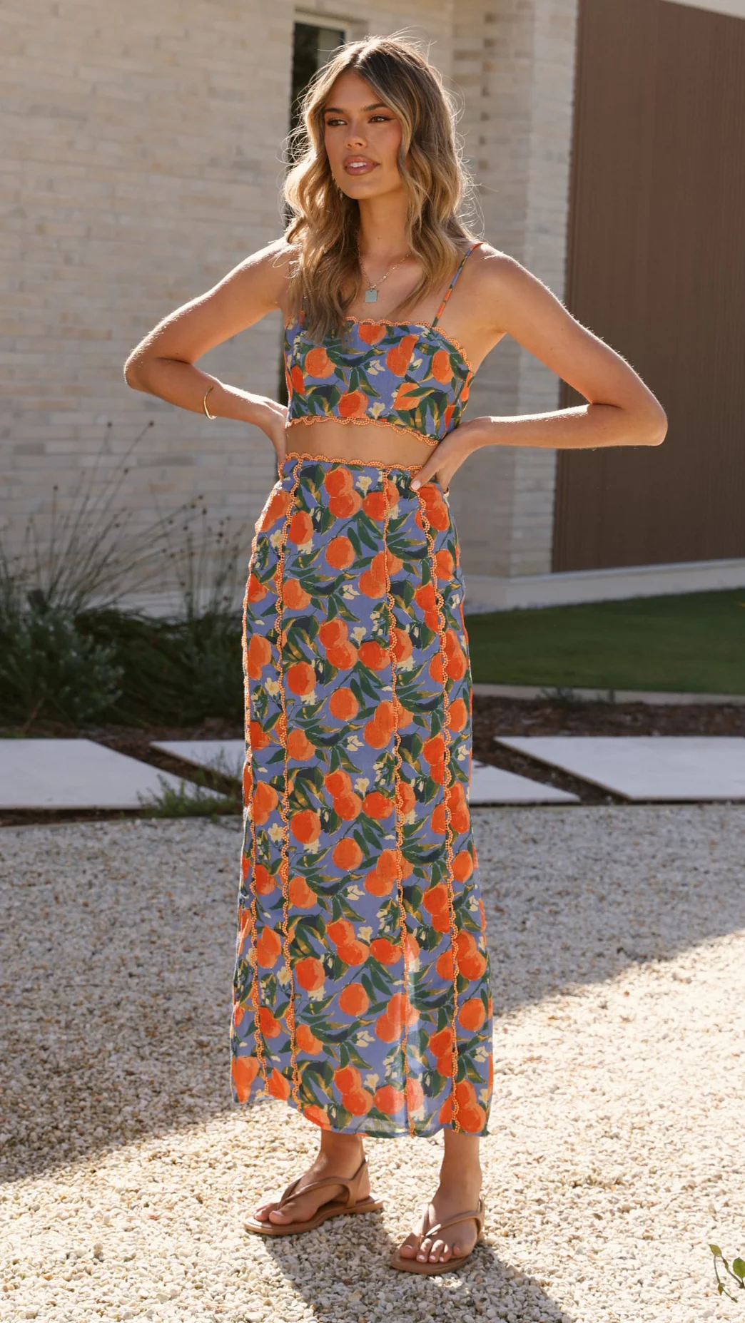 Nova Crop Top - Orange Print - Image 7