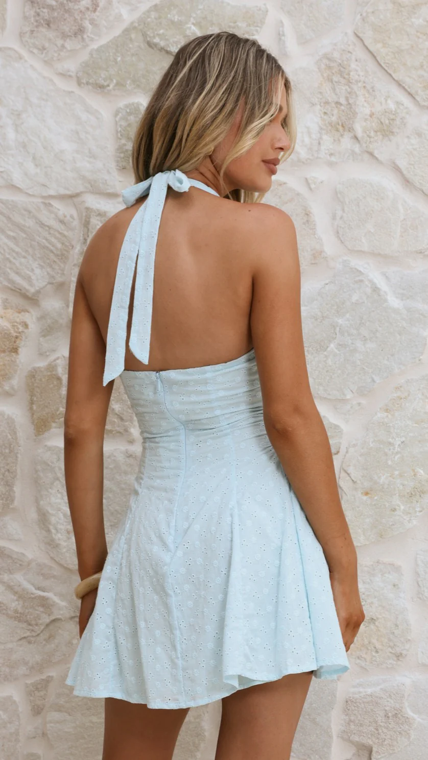 Novella Mini Dress - Blue - Image 2
