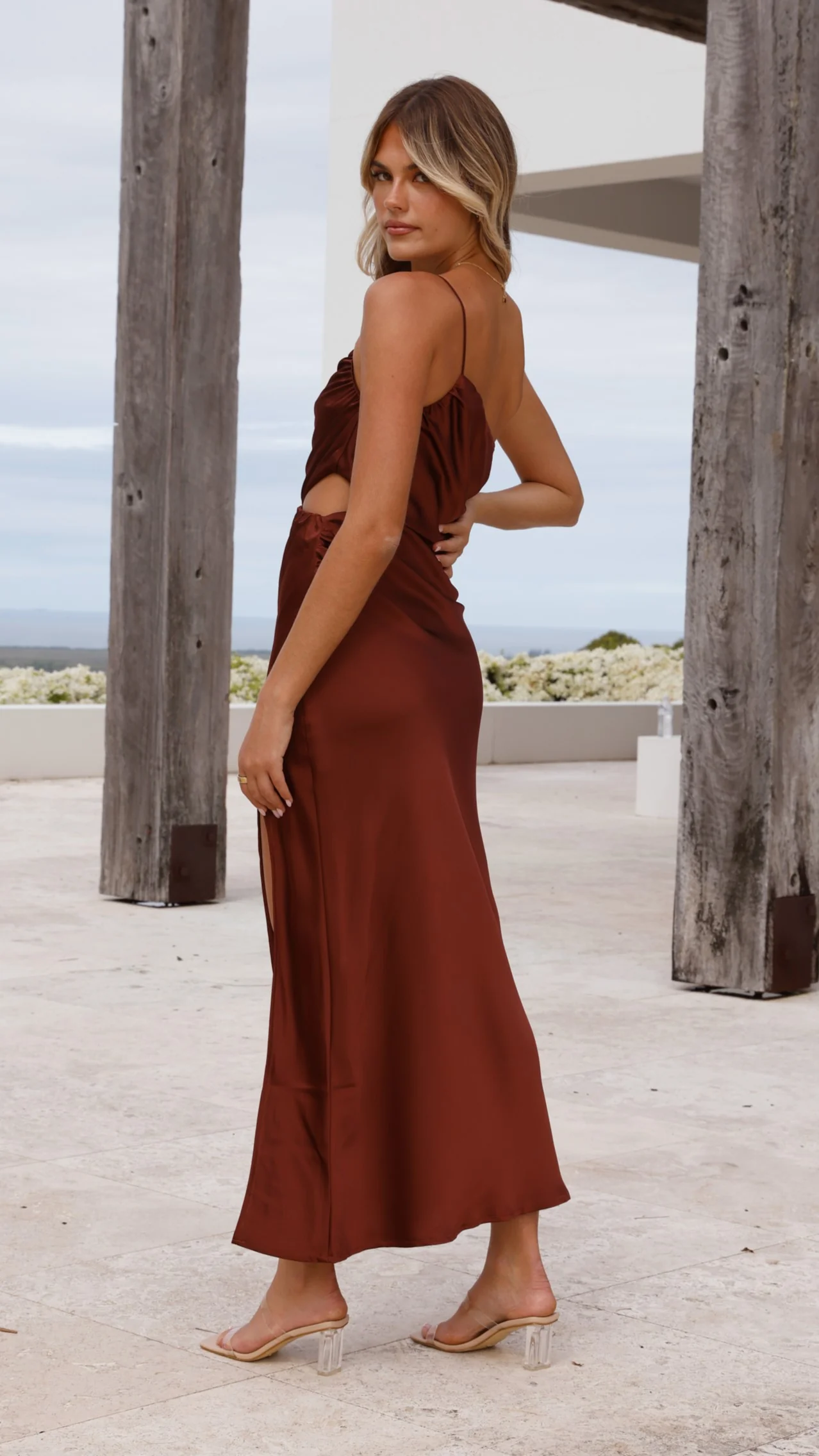 Nyla Maxi Dress - Brown - Image 9