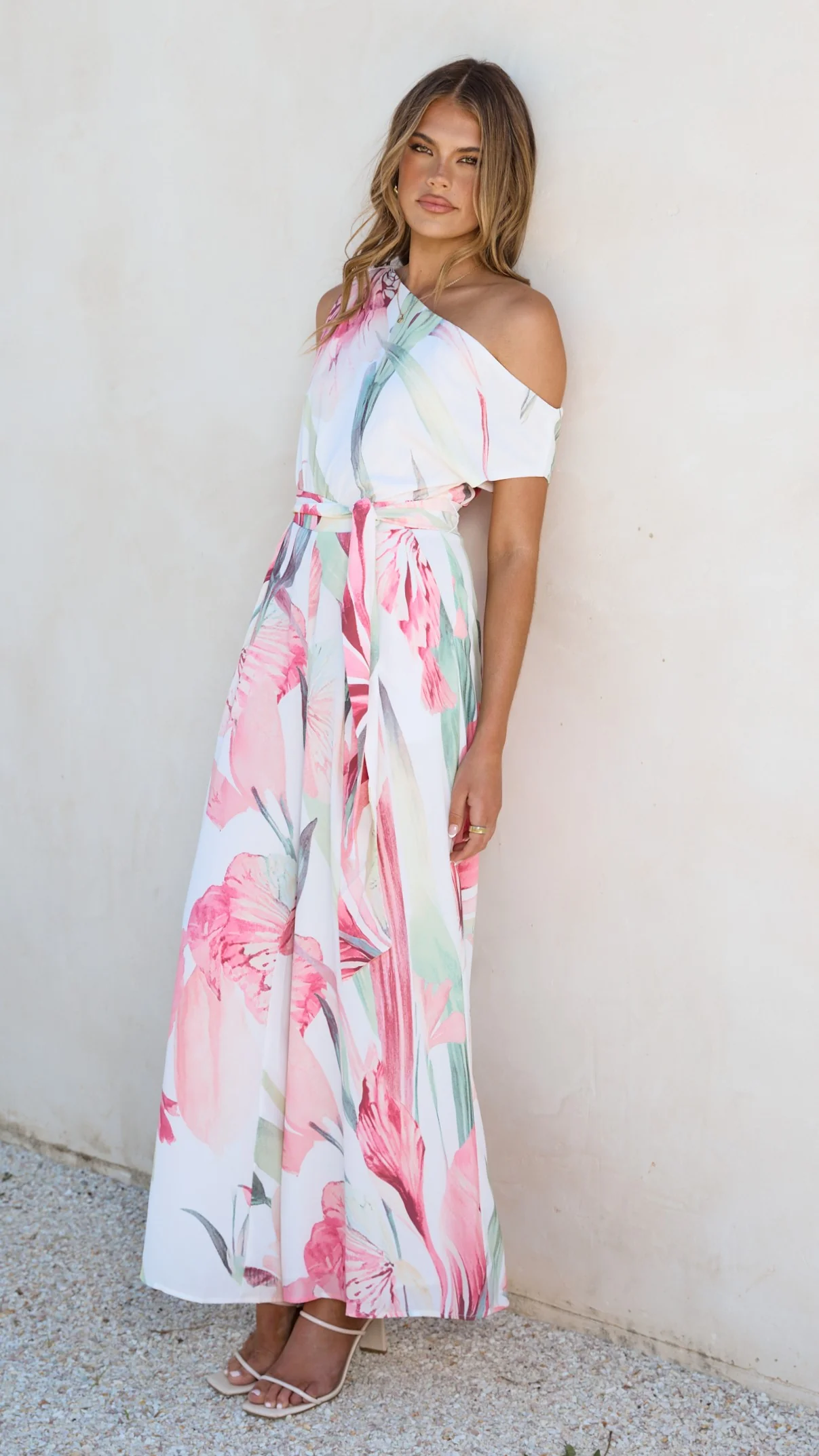 Oasis One Shoulder Jumpsuit - Pink Floral - Image 4