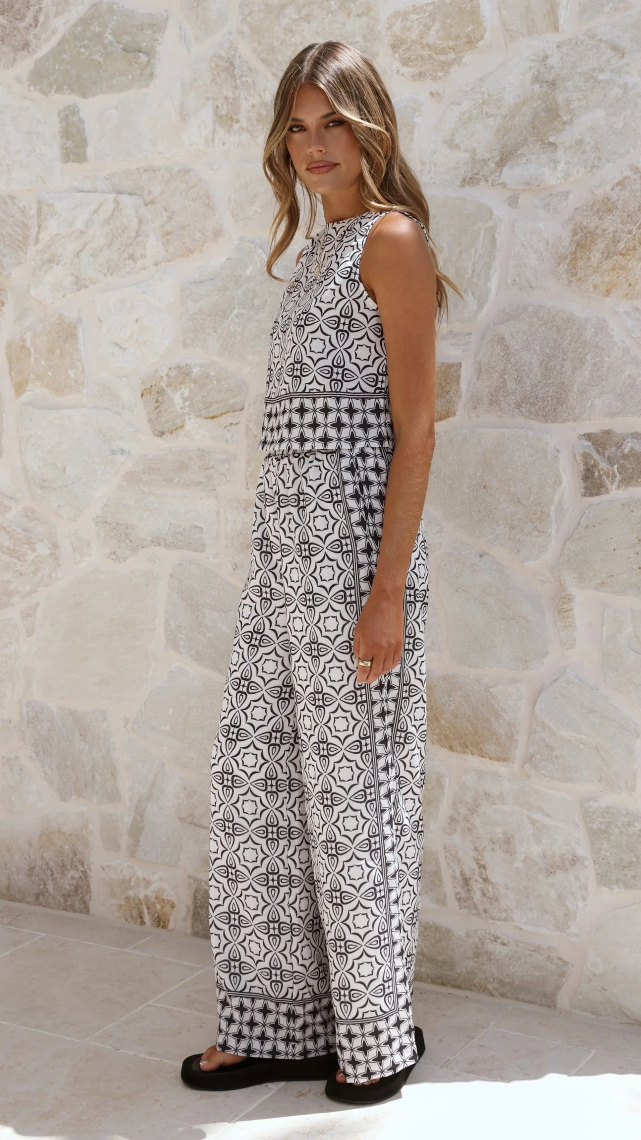 Ollie Pants - Black / White Print - Image 4