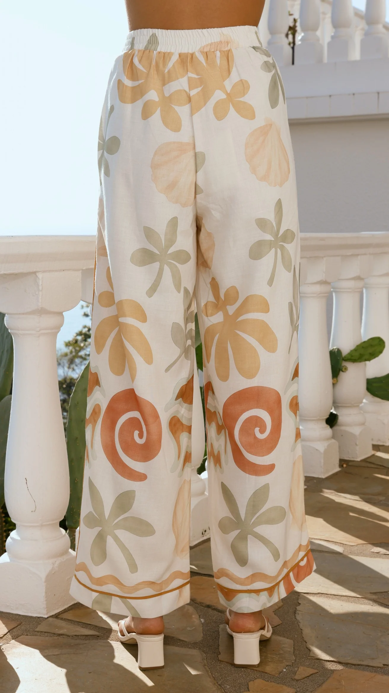 Olympia Pants - Orange / Green Print - Image 6