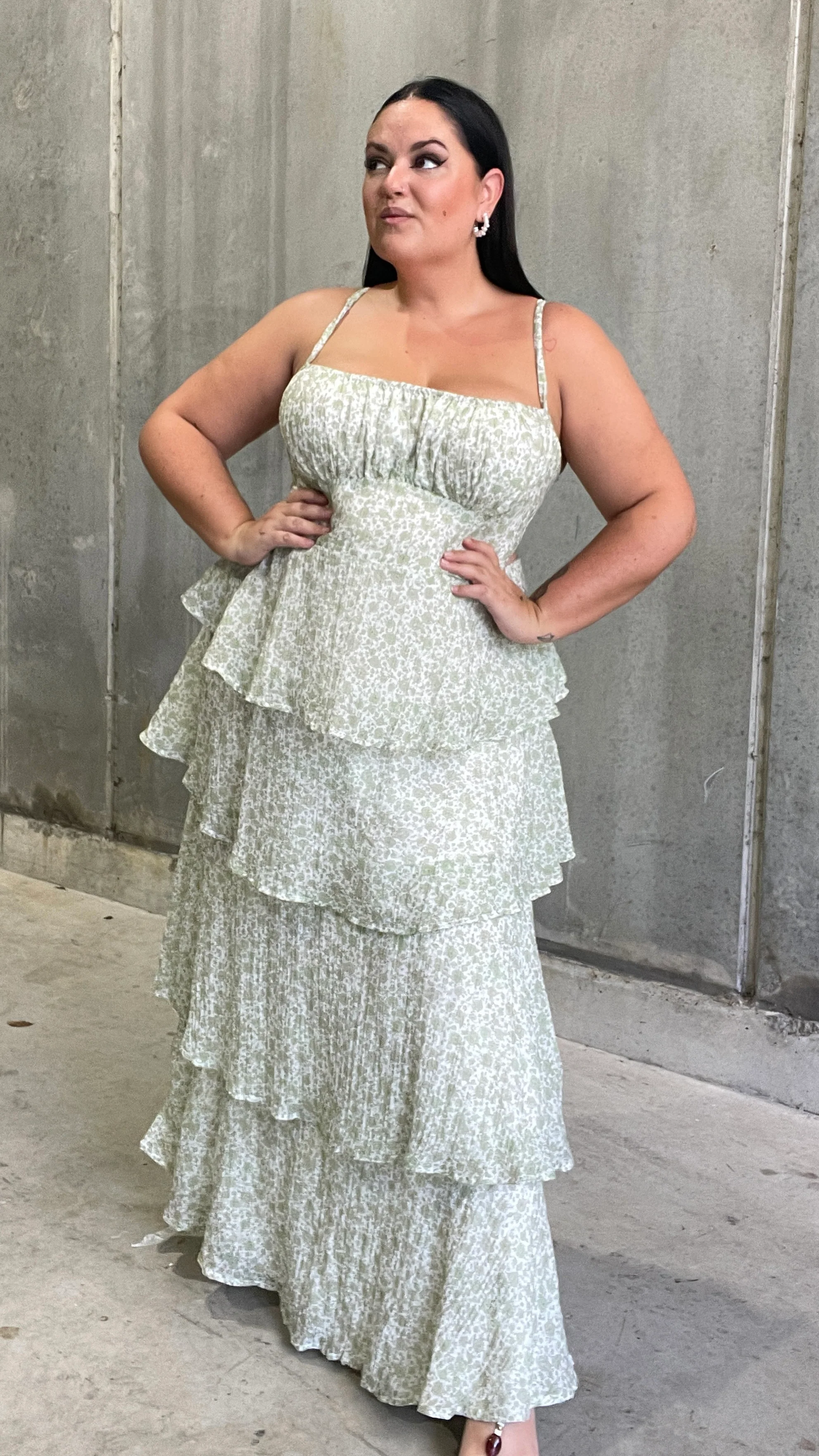 Page Maxi Dress - Green Floral - Image 14