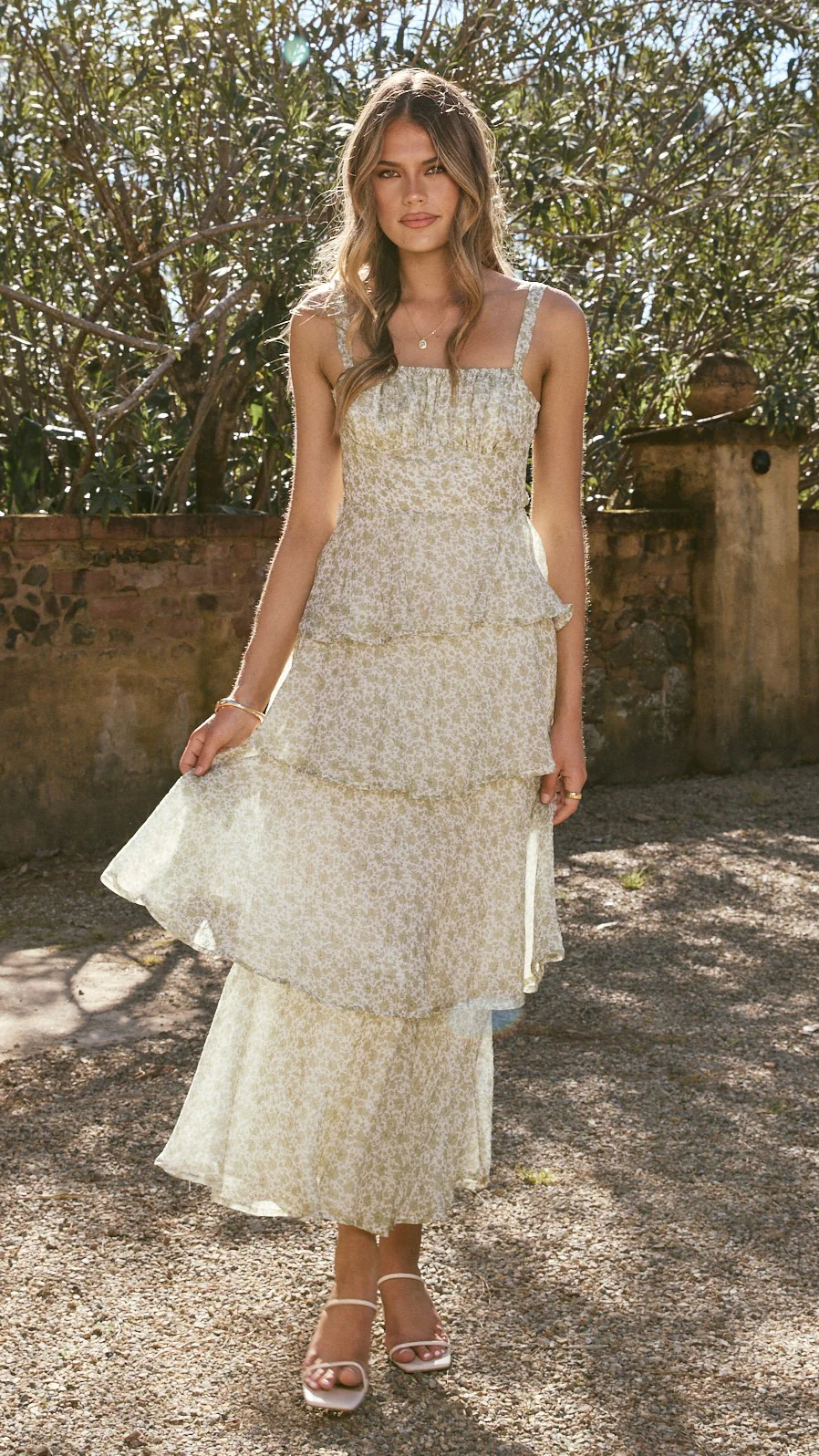 Page Maxi Dress - Green Floral - Image 3