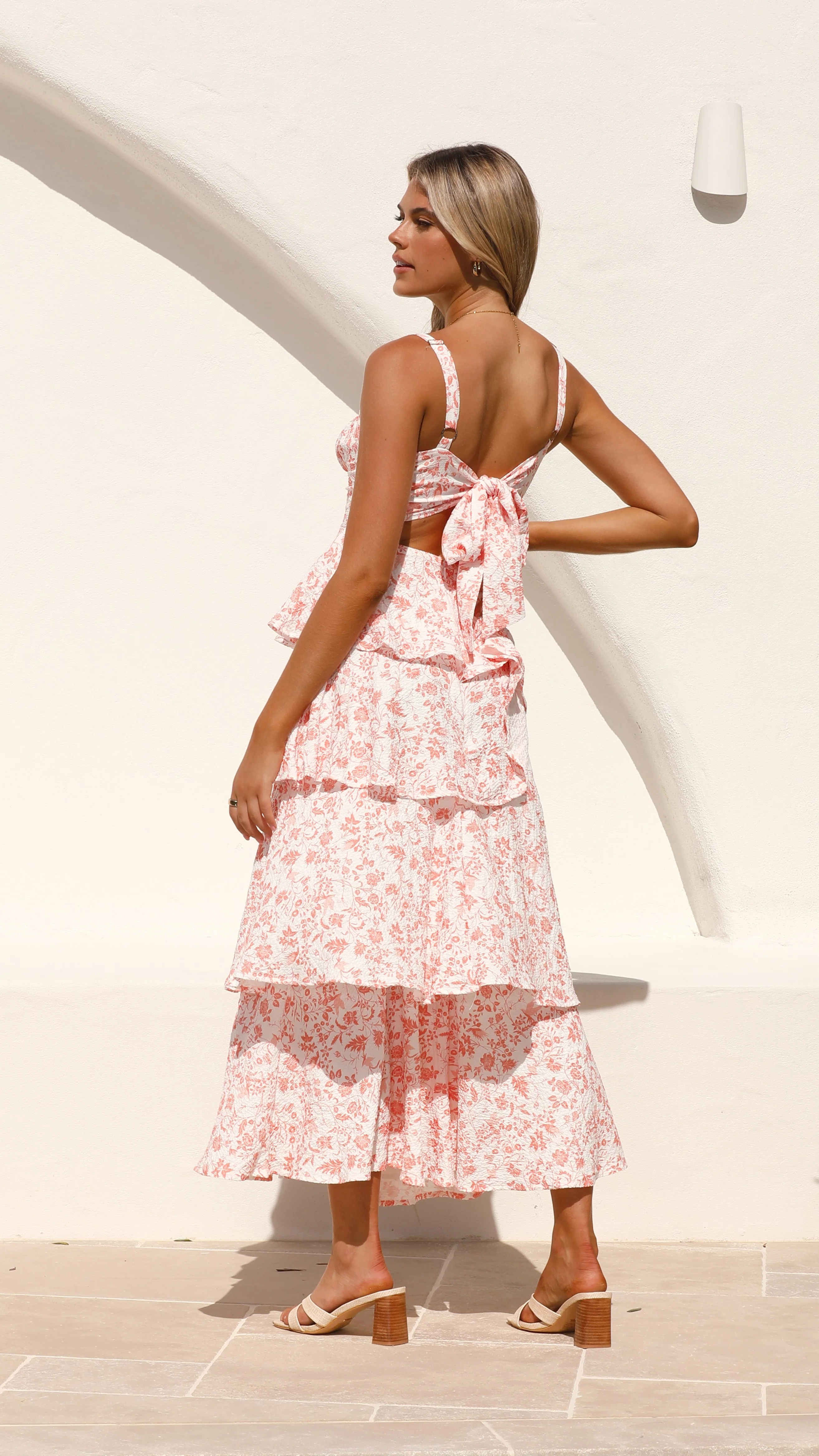 Page Maxi Dress - Peach Floral - Image 12