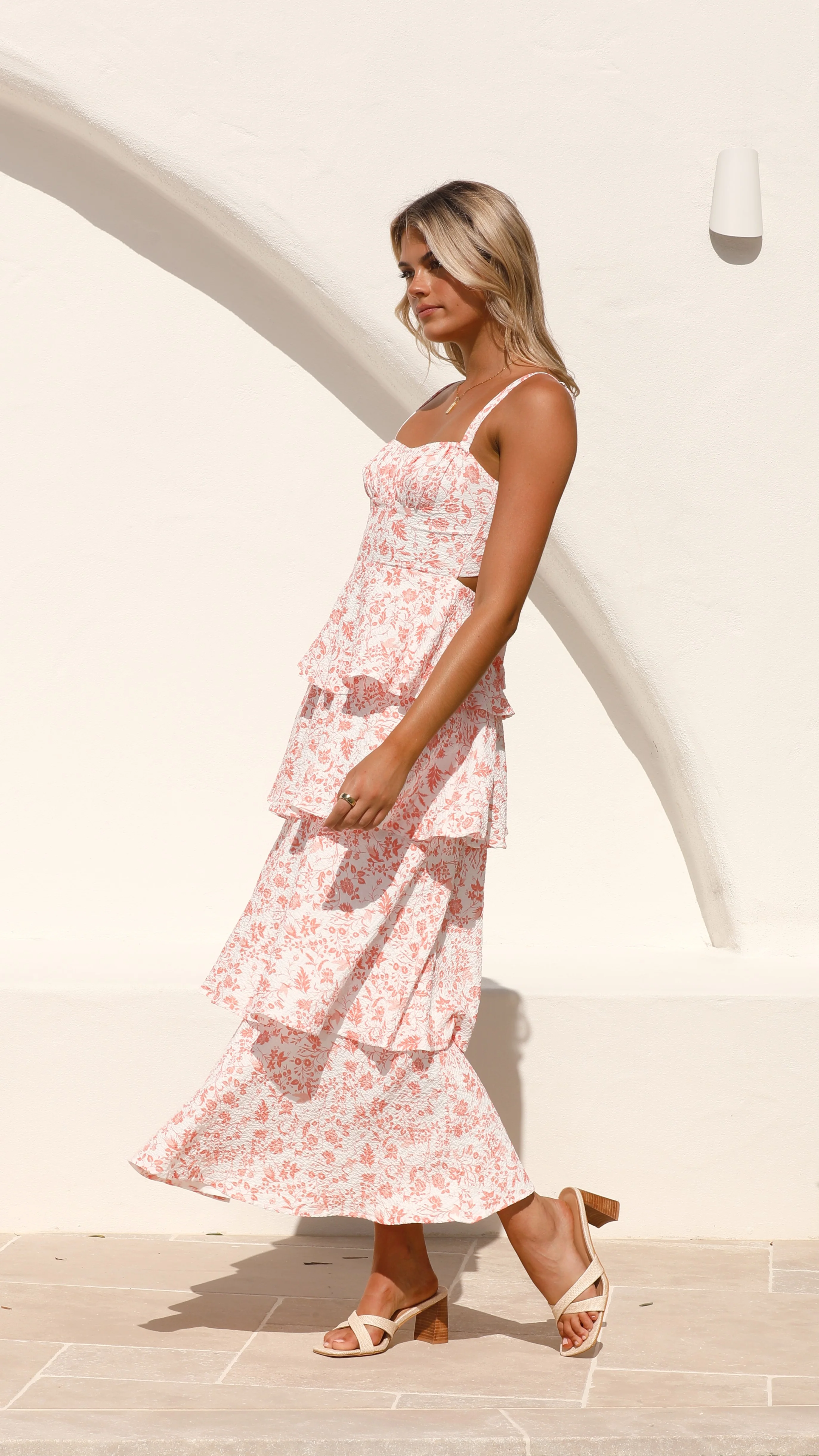 Page Maxi Dress - Peach Floral - Image 15