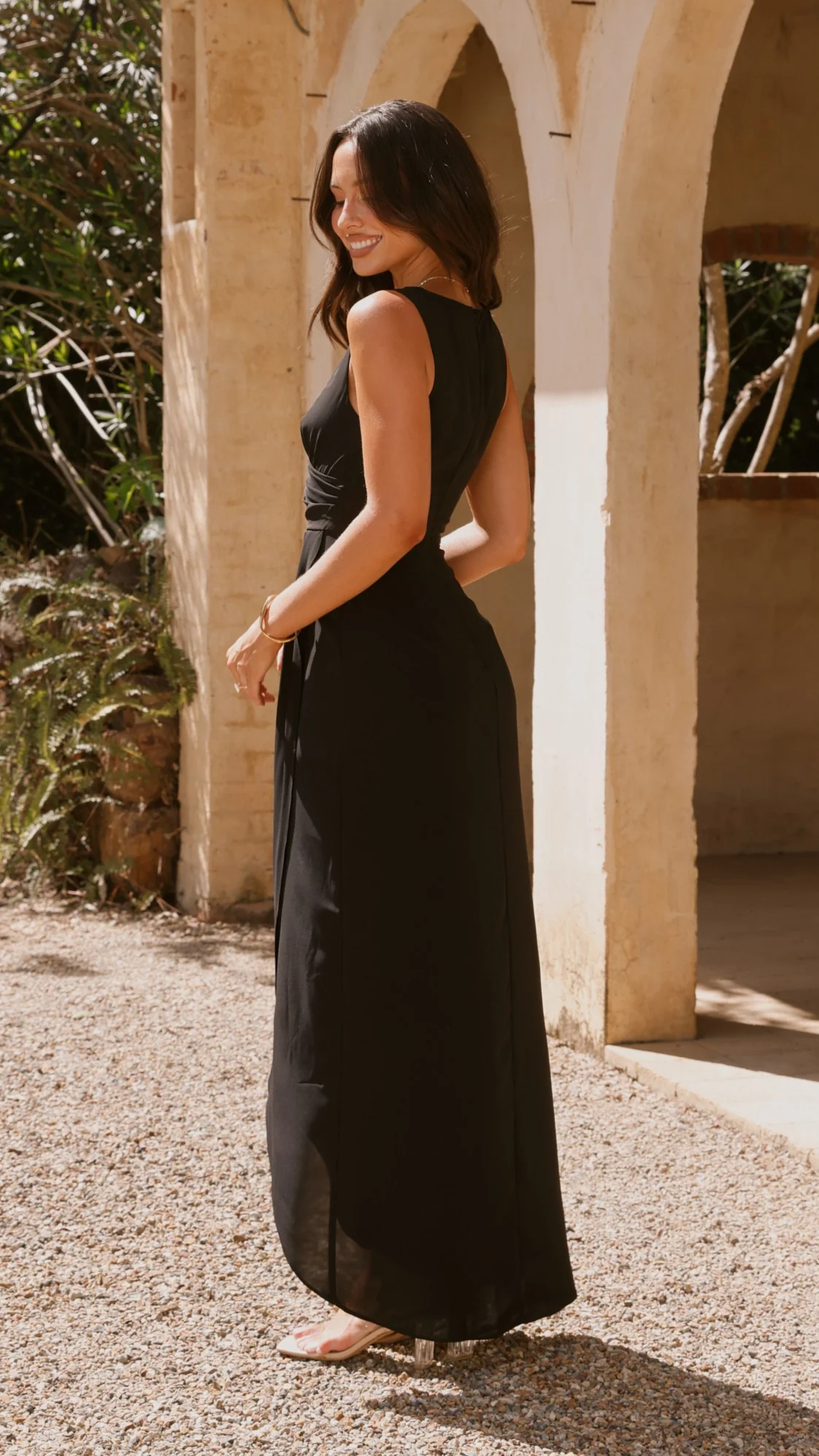 Pamela V Neck Maxi Dress - Black - Image 12