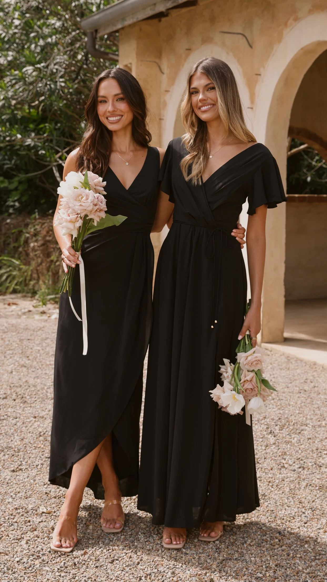 Pamela V Neck Maxi Dress - Black - Image 4