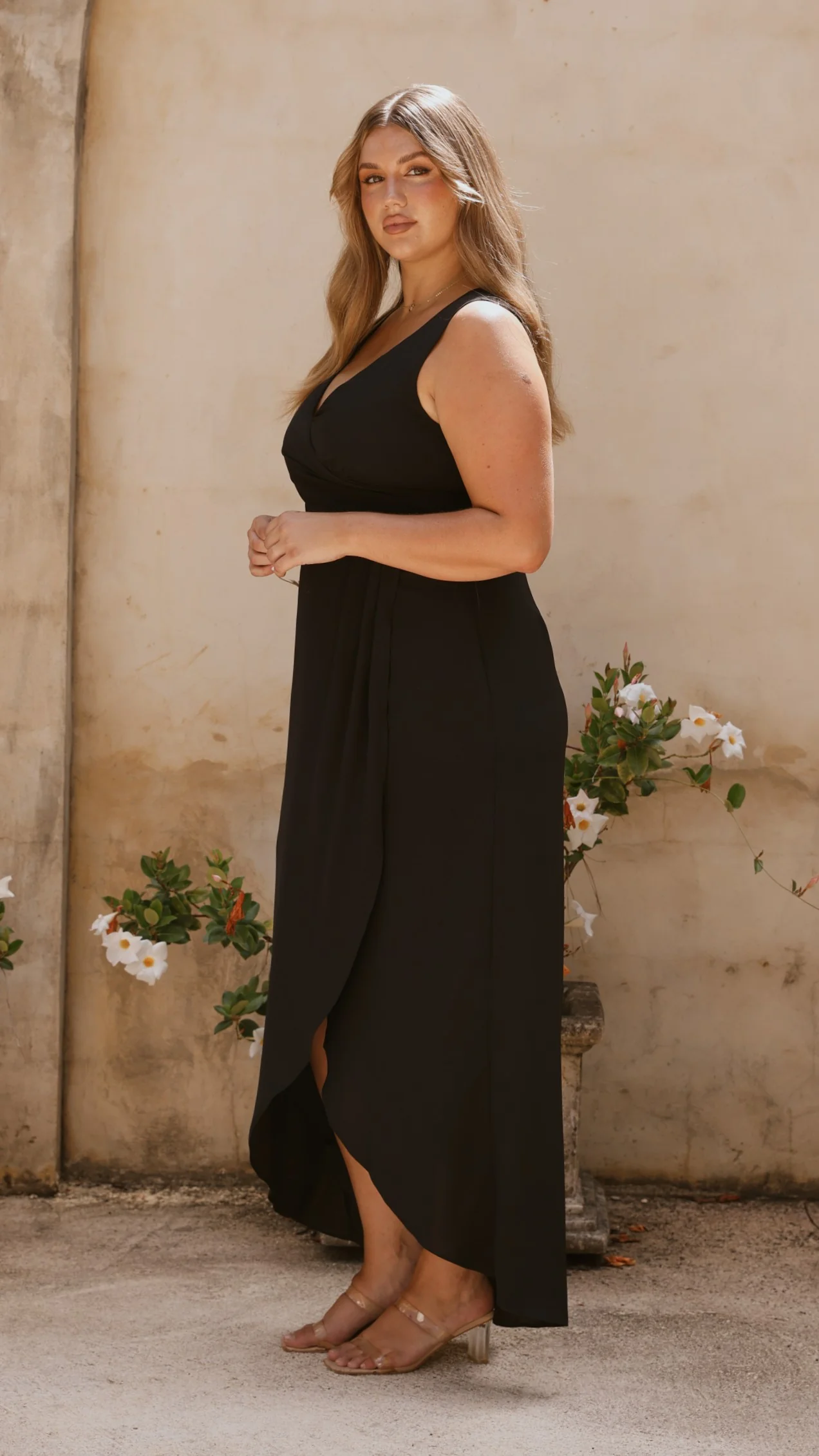 Pamela V Neck Maxi Dress - Black - Image 6