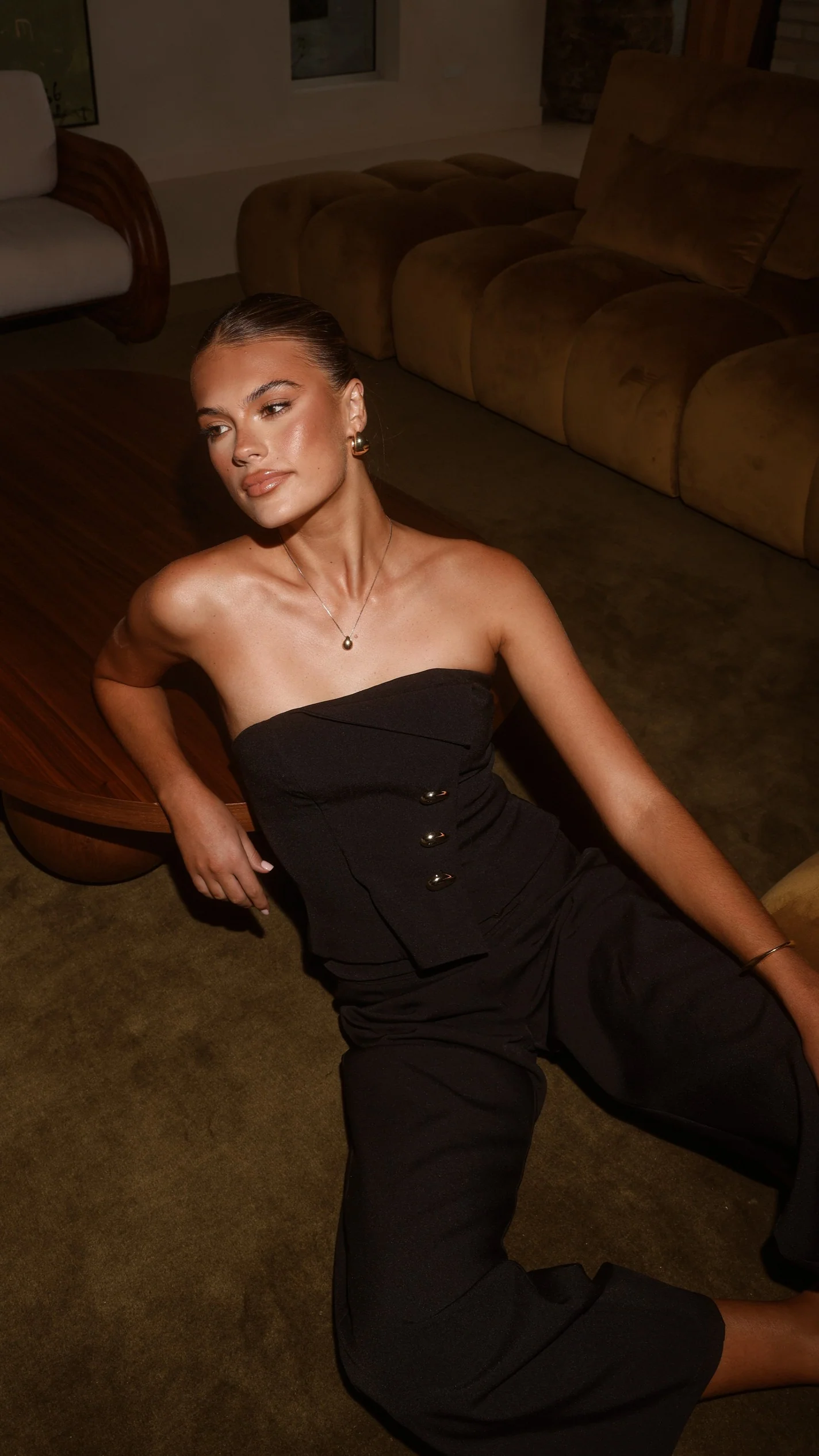 Payton Strapless Top - Black - Image 10