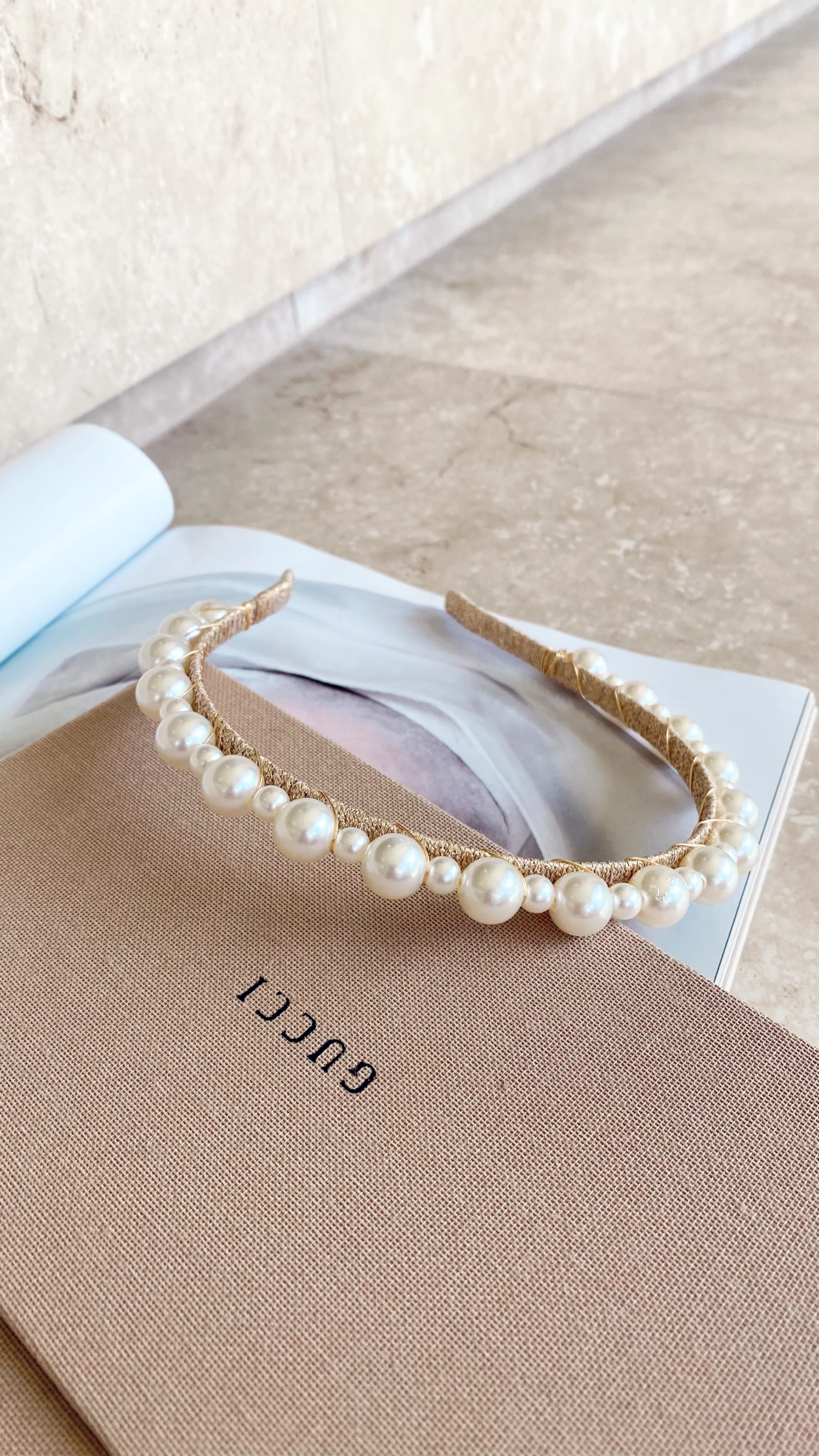 Pearla Headpiece - Pearl & Gold - Image 10