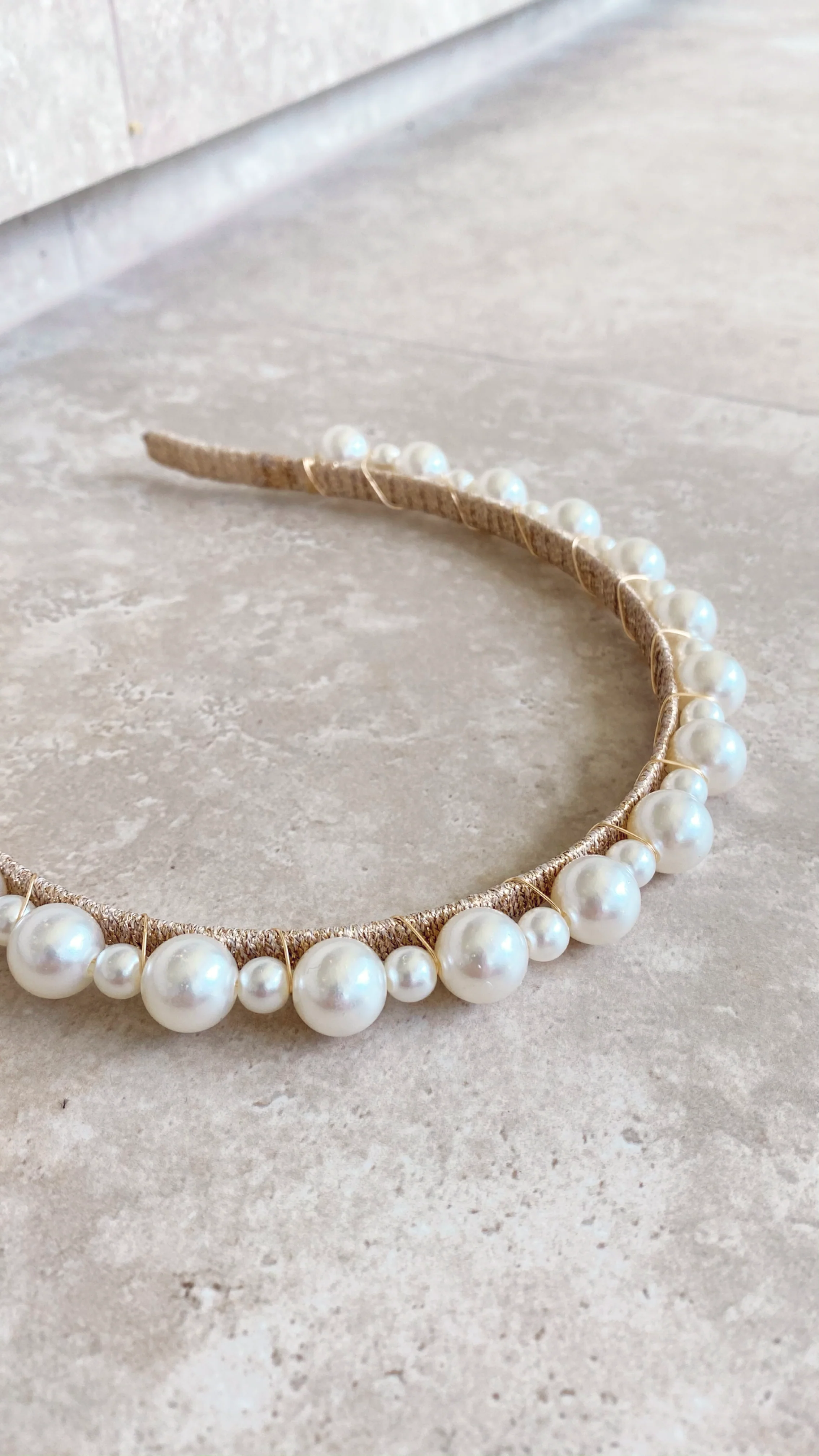 Pearla Headpiece - Pearl & Gold - Image 3