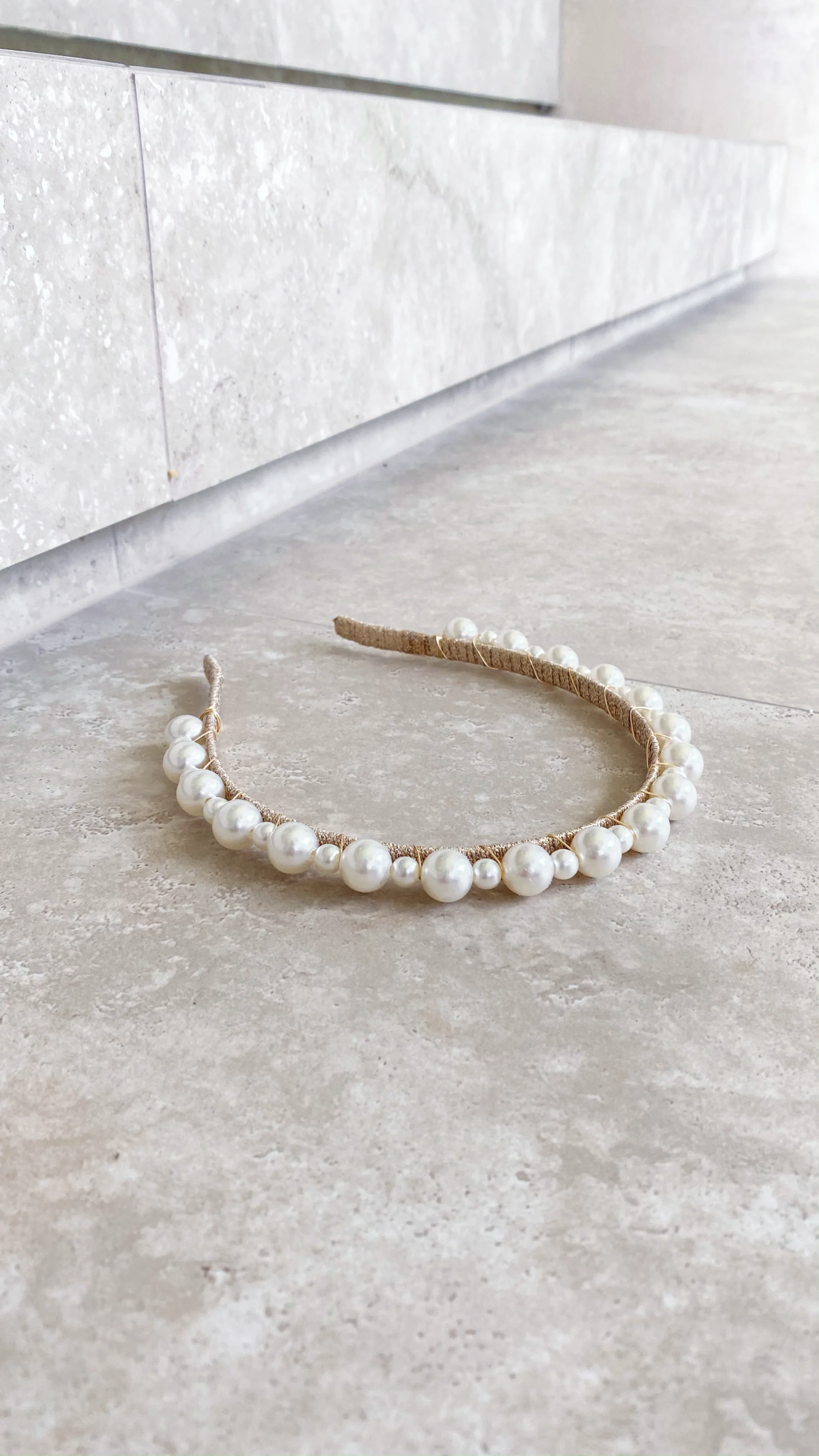 Pearla Headpiece - Pearl & Gold - Image 6
