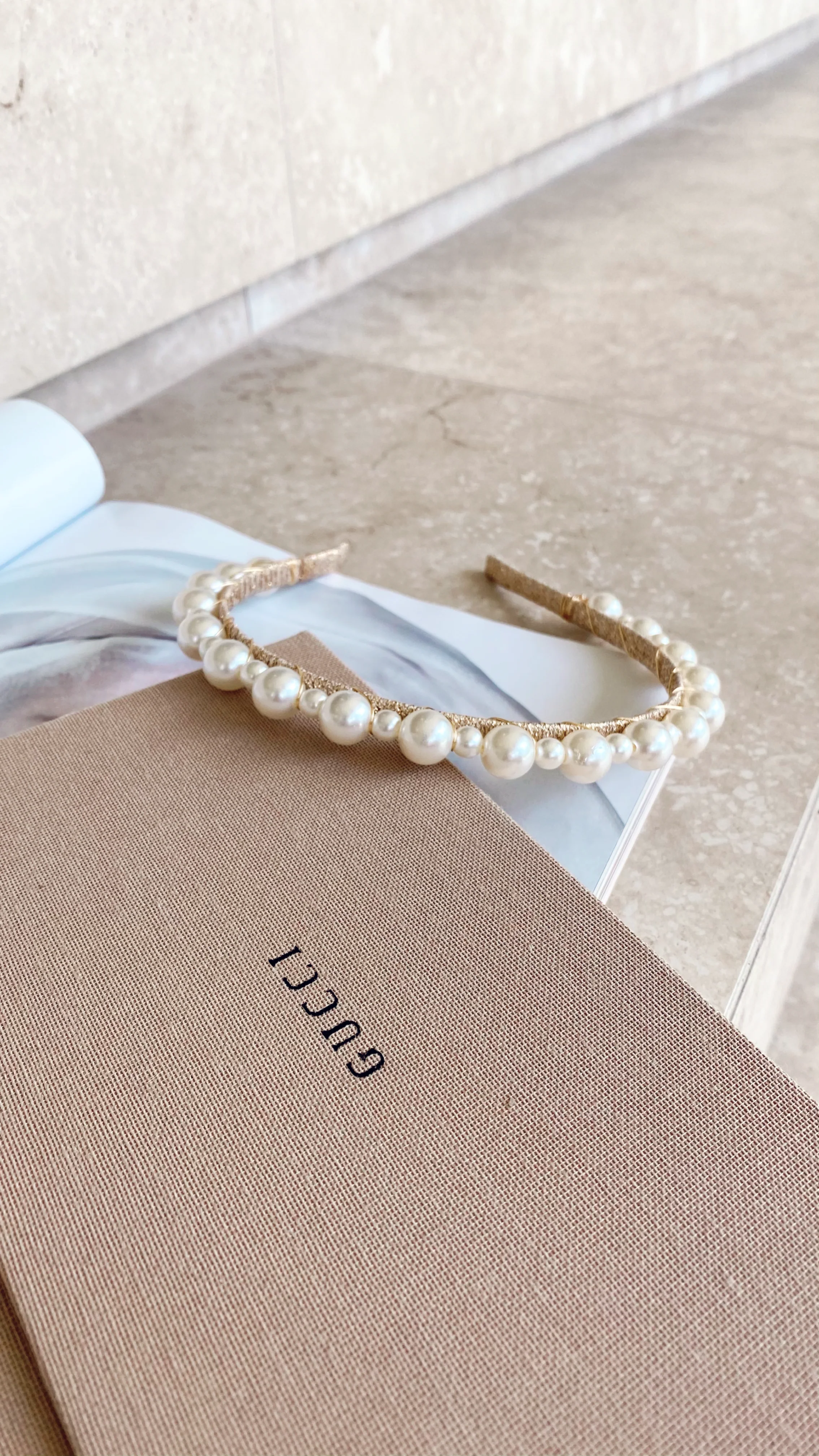 Pearla Headpiece - Pearl & Gold - Image 7