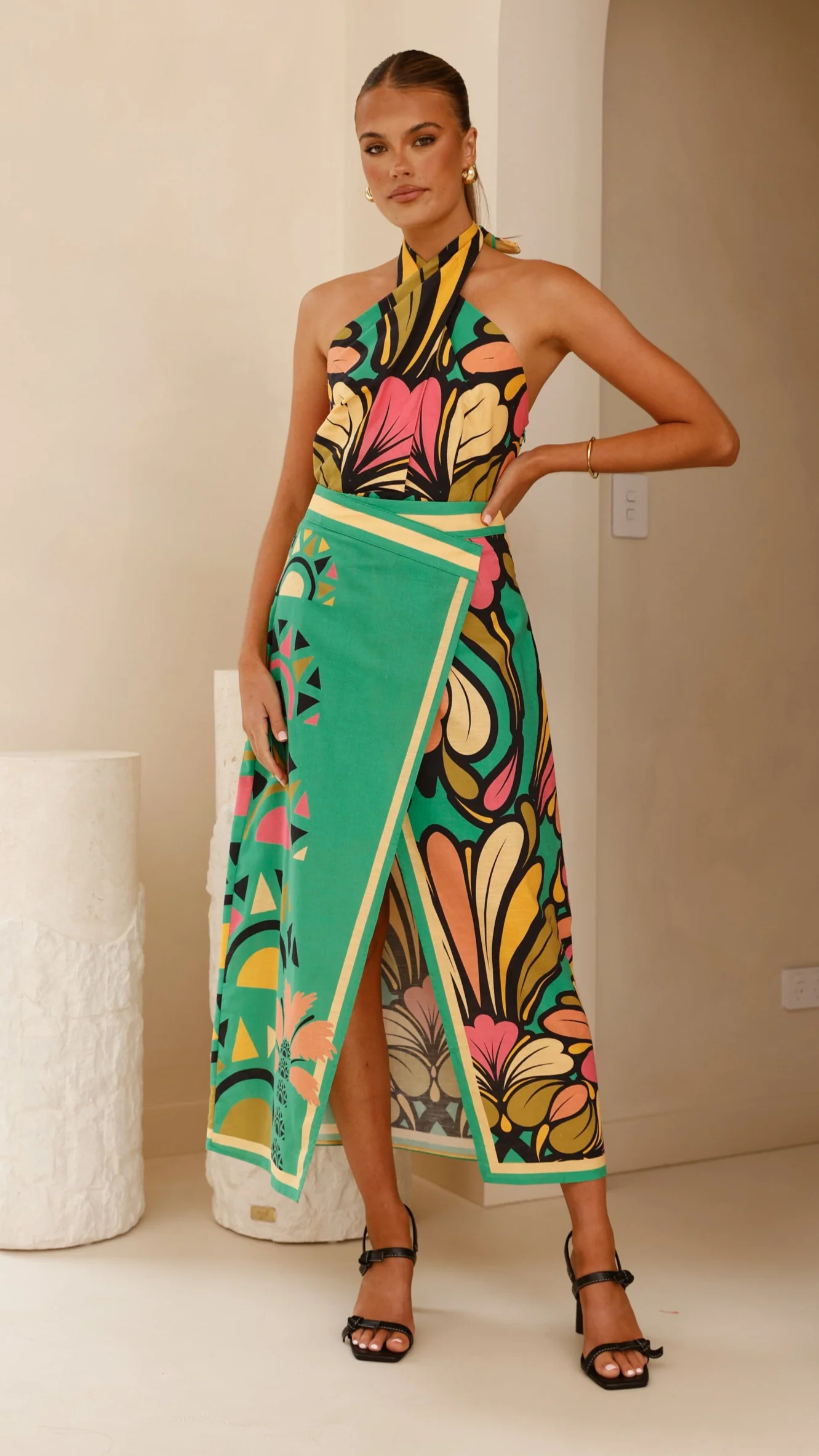 Portugal Twist Halter Top - Apple - Image 8