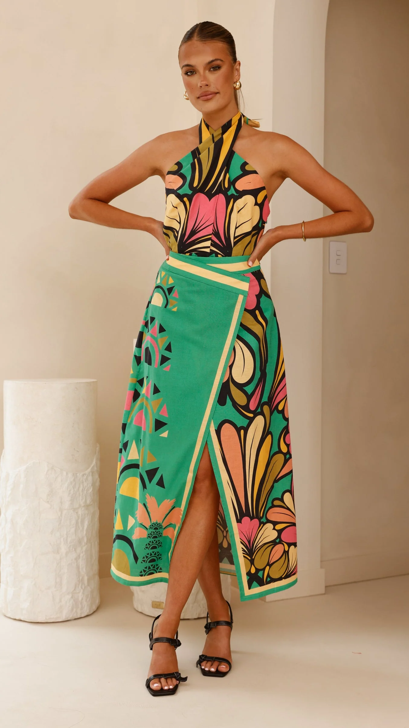 Portugal Twist Halter Top - Apple - Image 9