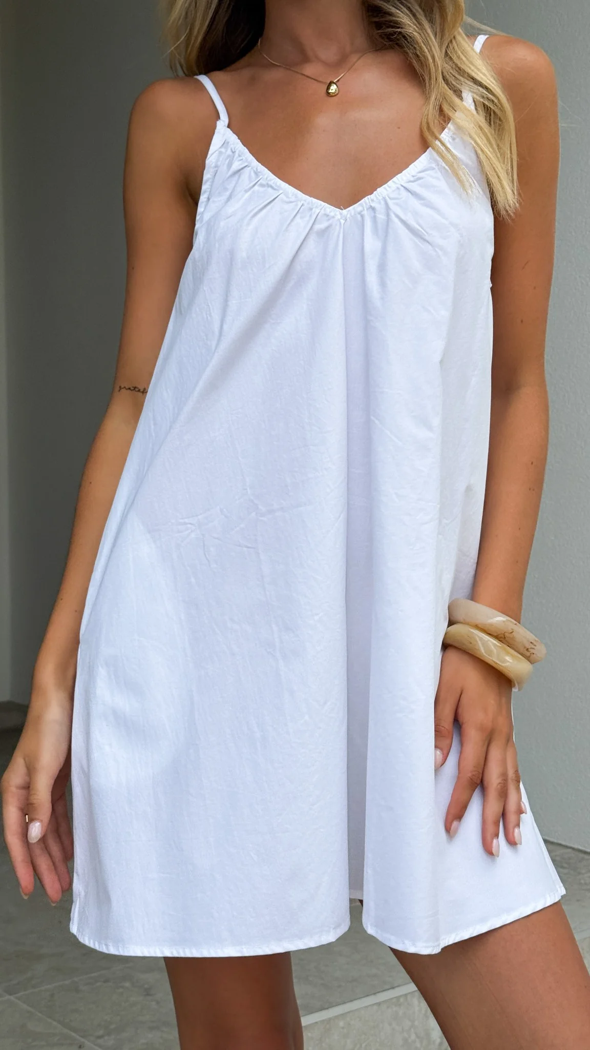 Rainie Mini Dress - White - Image 6