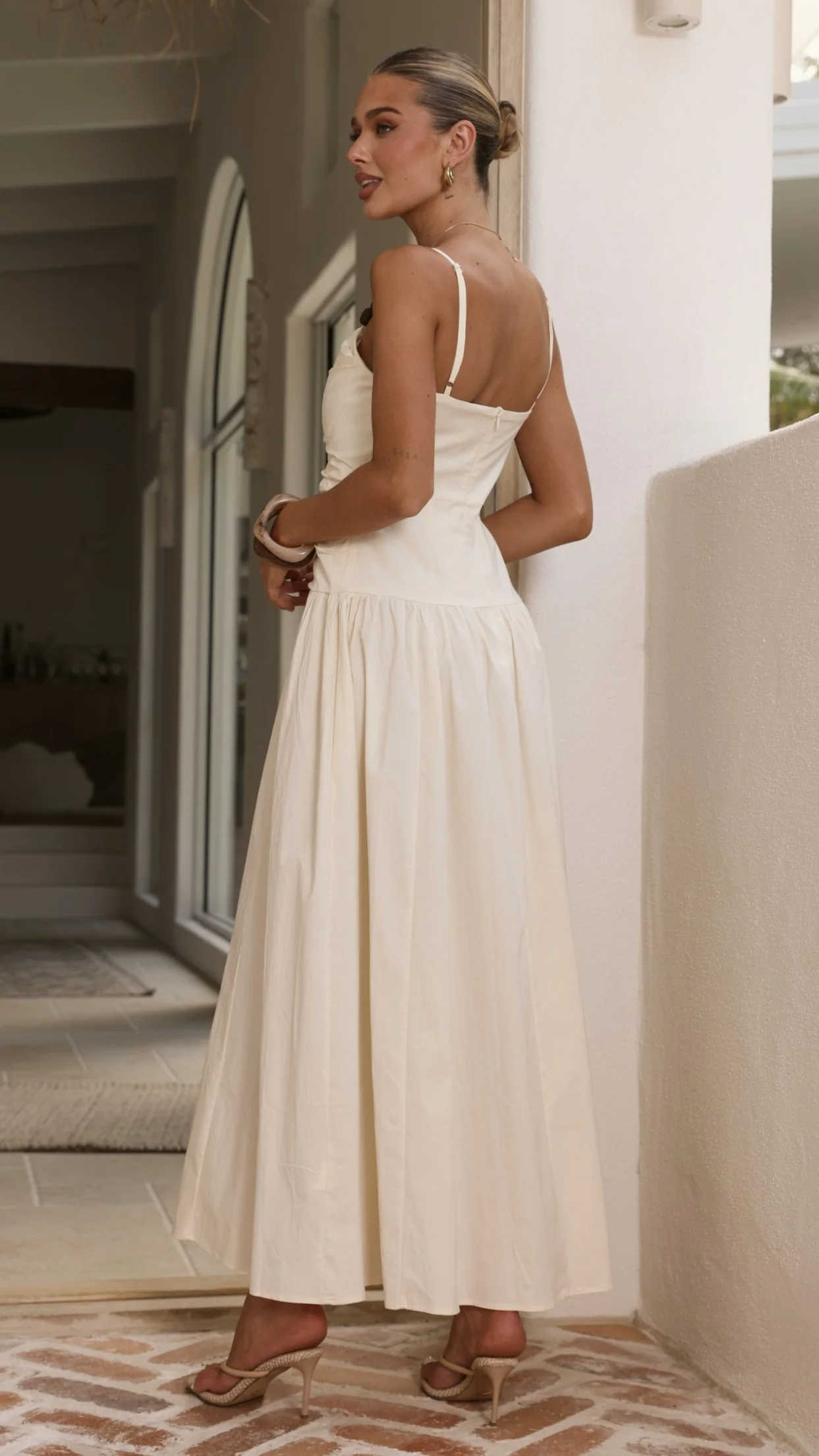Raziela Maxi Dress - Cream - Image 2