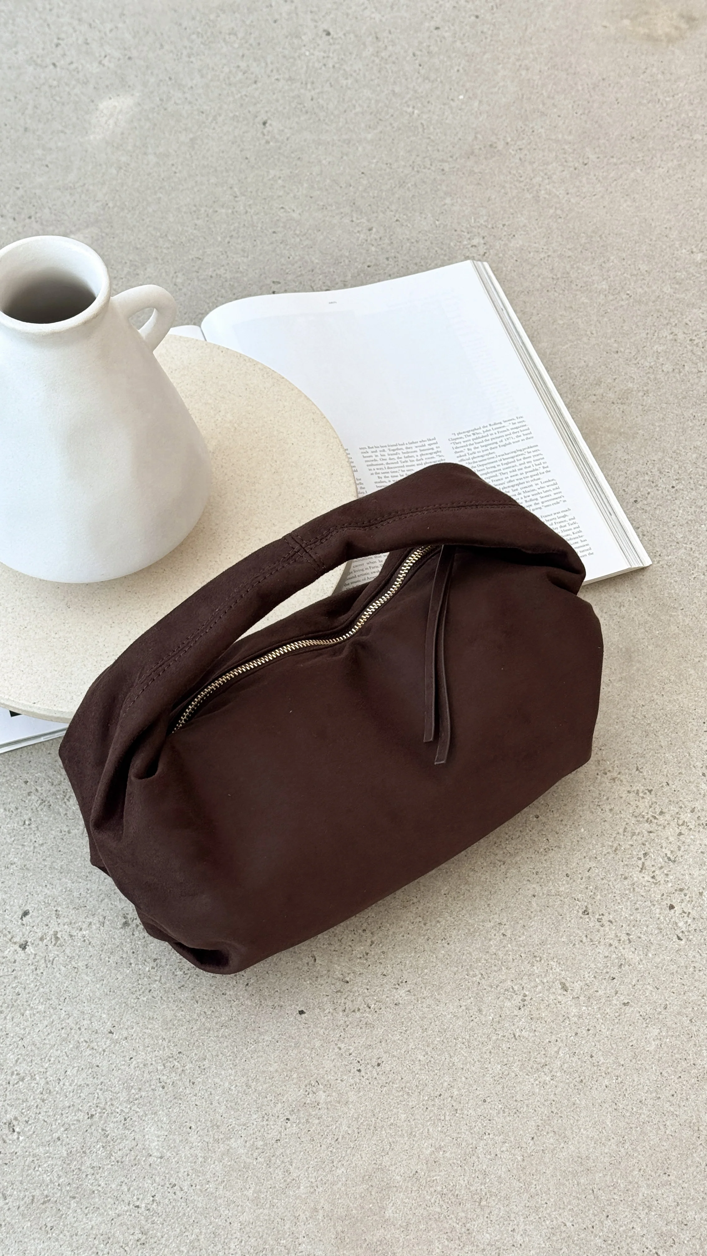 Renee Shoulder Bag - Chocolate Suede - Image 5
