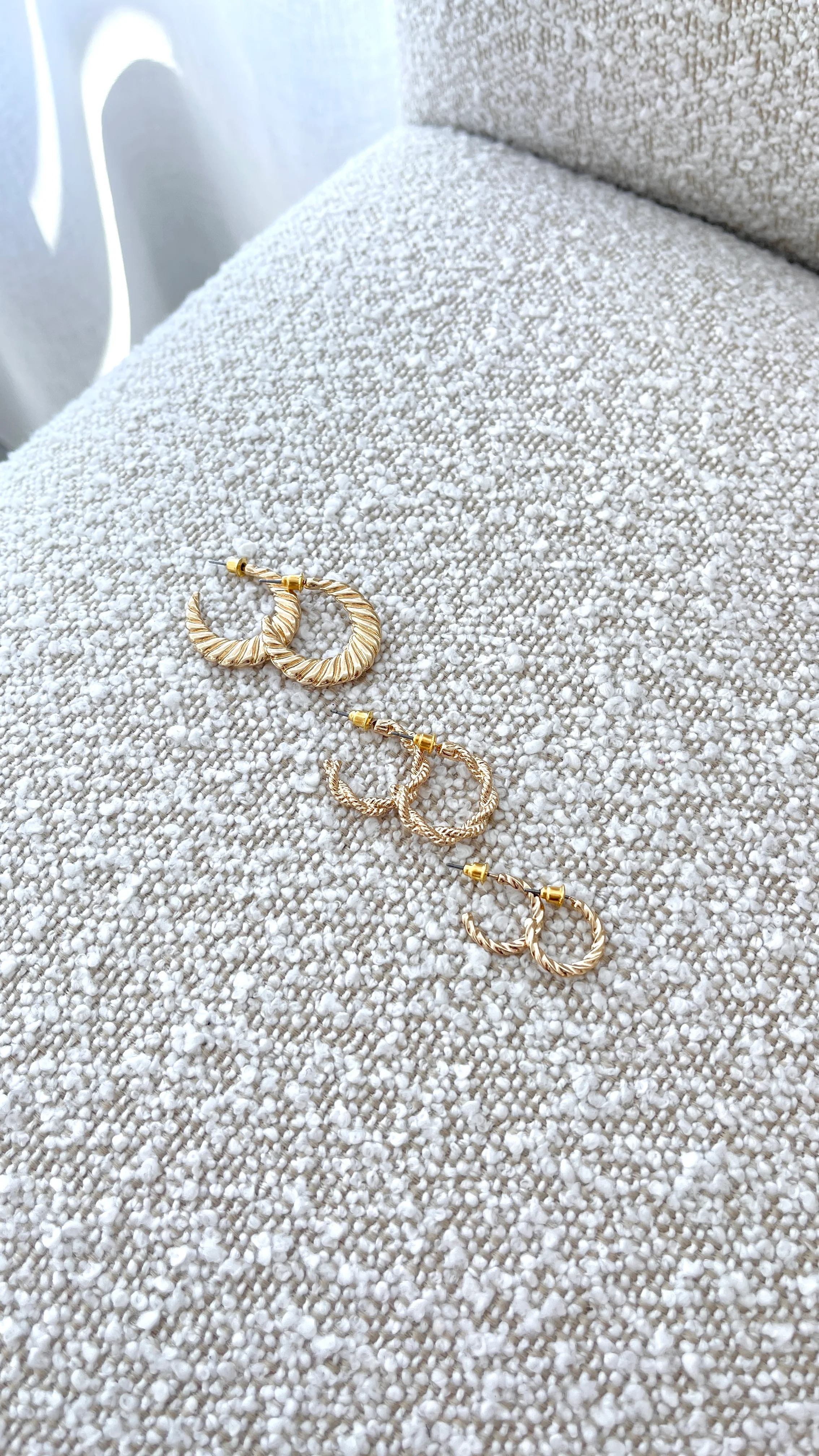 Reta Triple Pack Earrings - Gold - Image 8