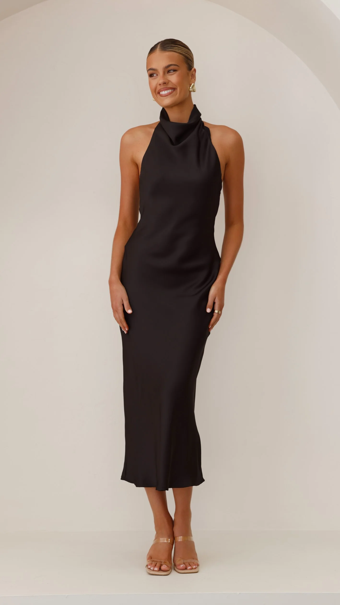 Rina Midi Dress - Black - Image 3