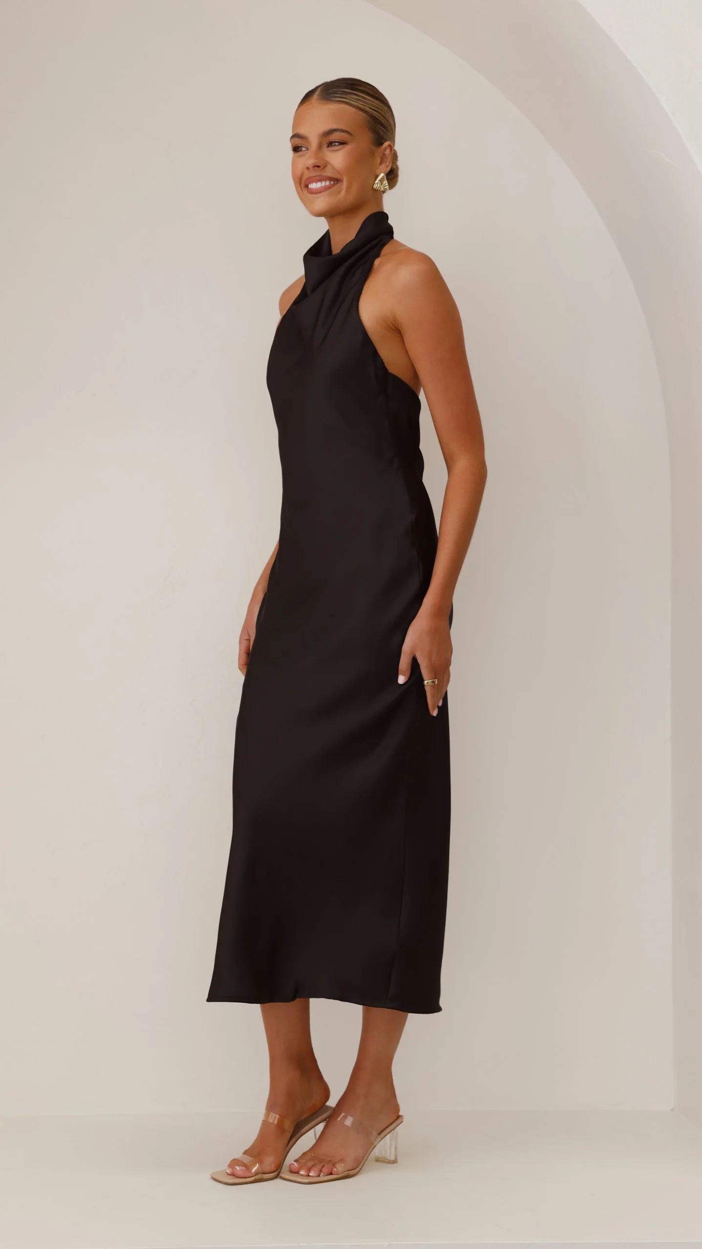 Rina Midi Dress - Black - Image 4
