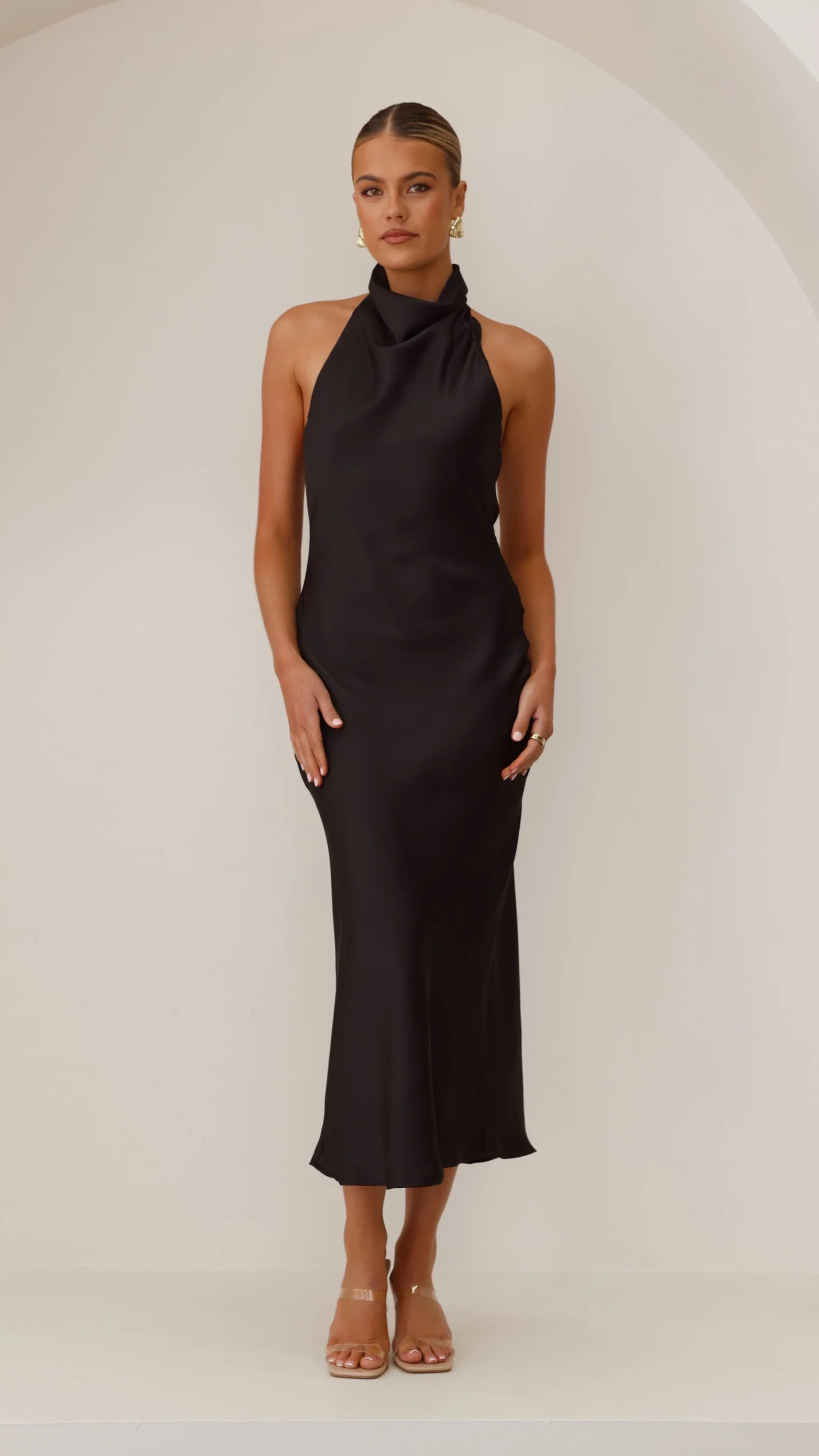 Rina Midi Dress - Black - Image 6