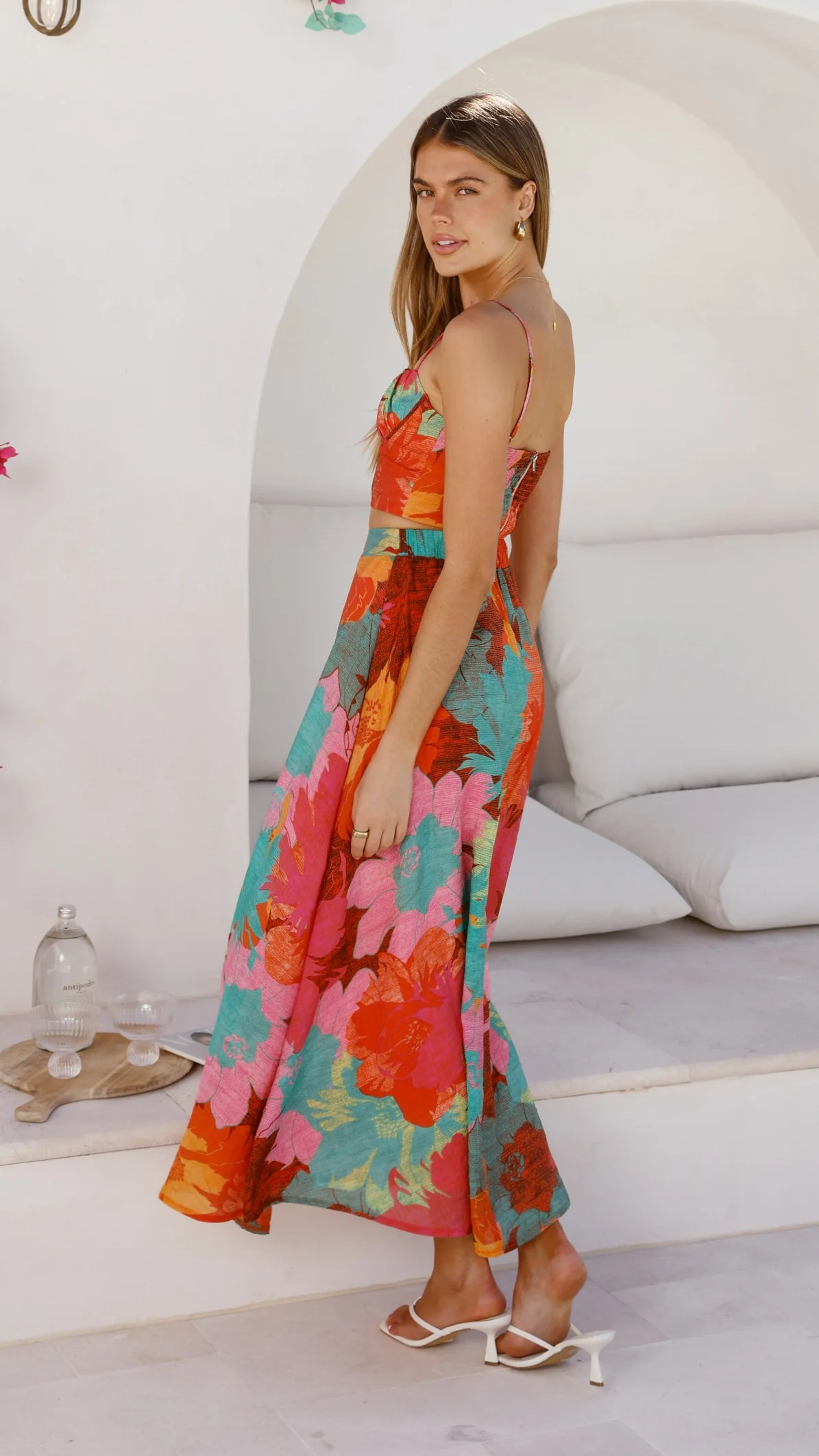 Rixie Maxi Skirt - Orange Floral - Image 2