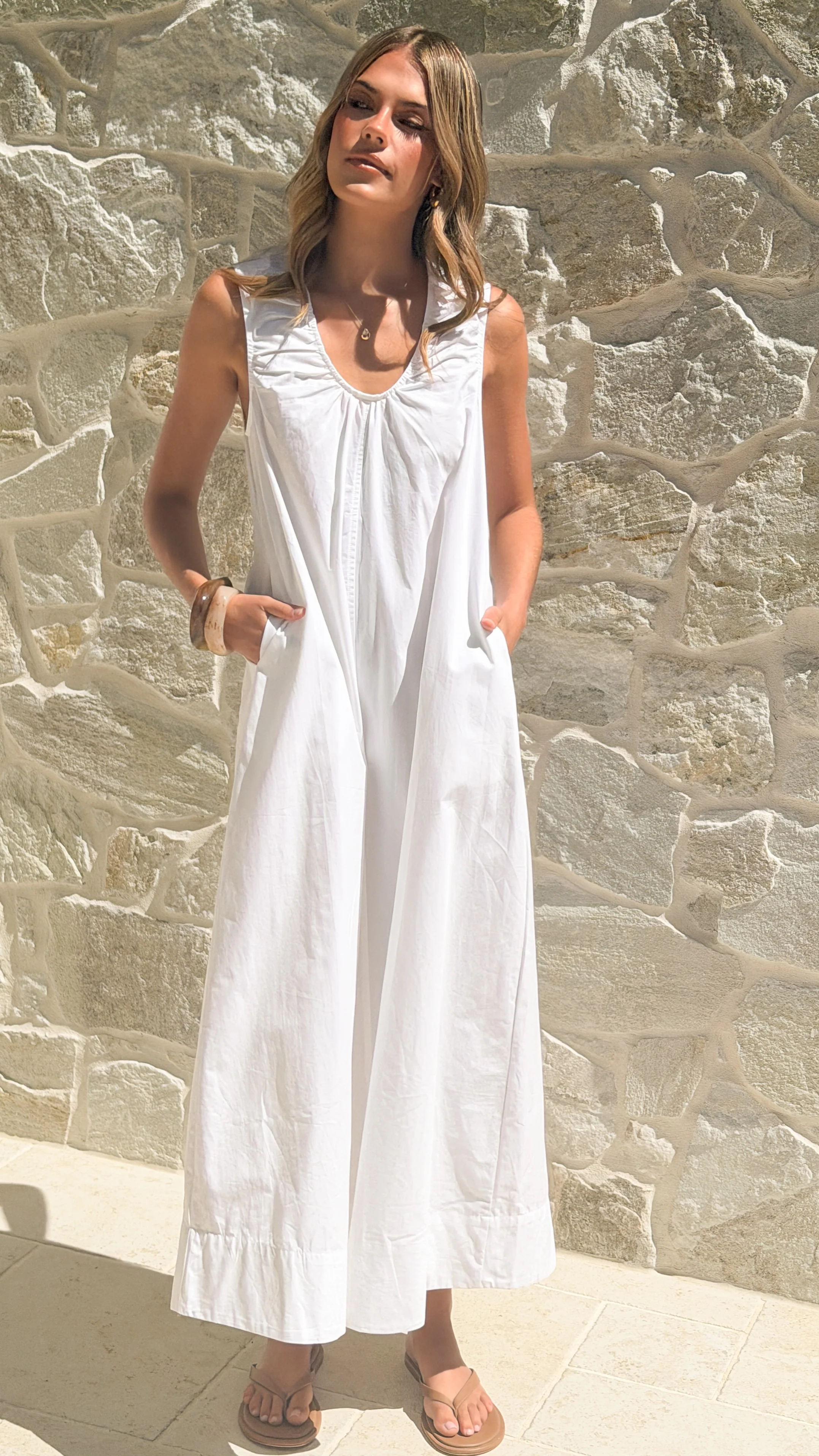 Rohan Maxi Dress - White - Image 3