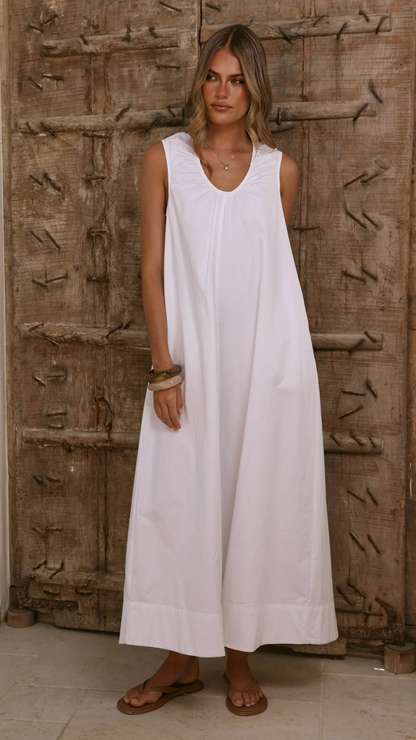 Rohan Maxi Dress - White - Image 7