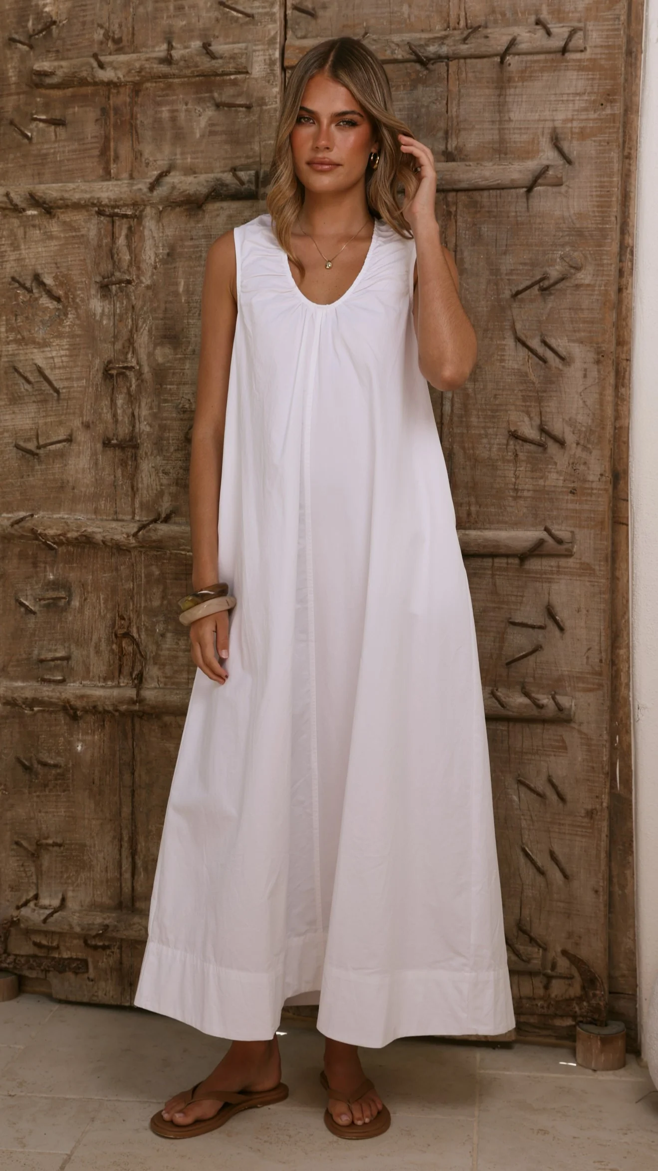 Rohan Maxi Dress - White - Image 8