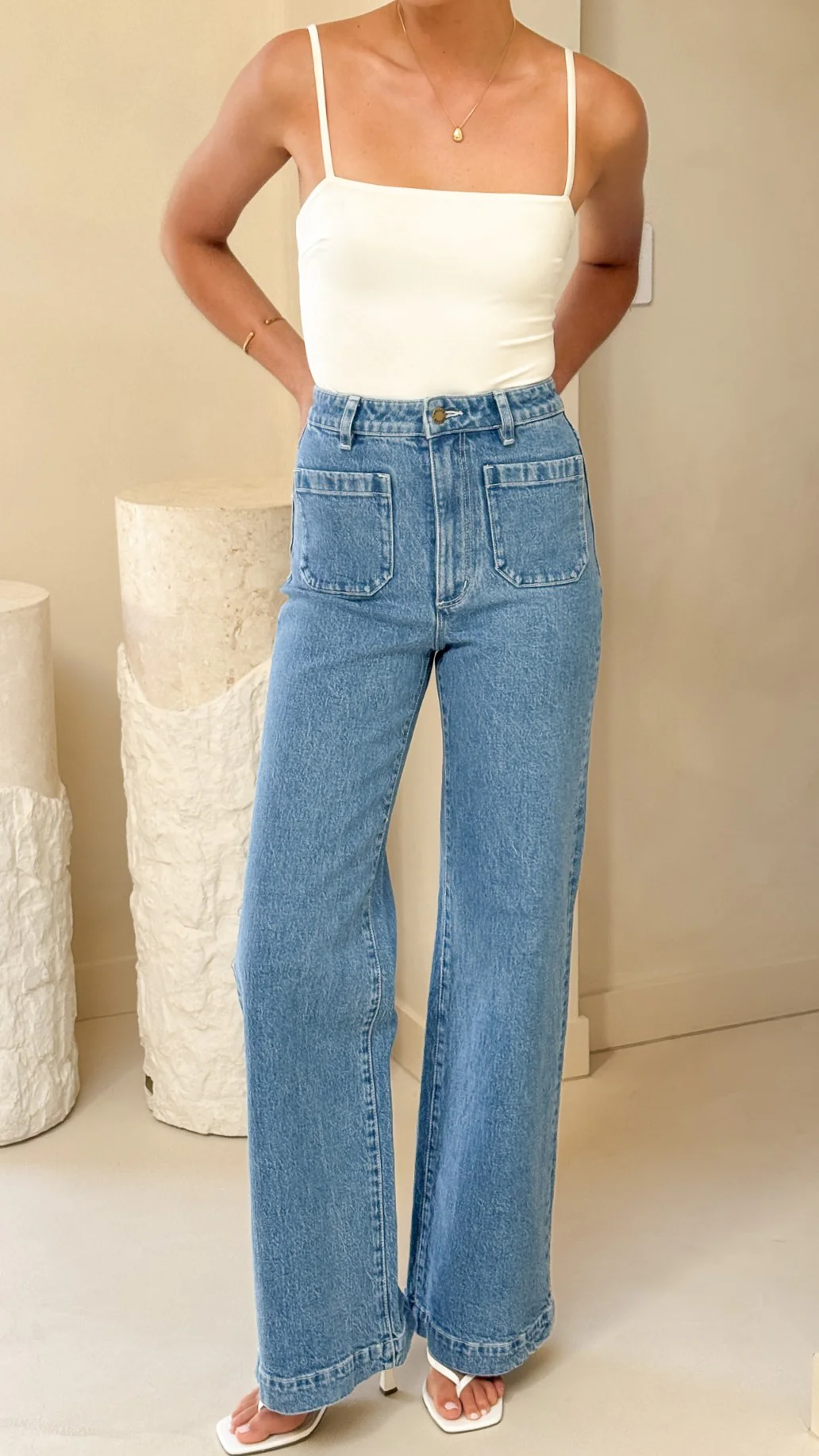 Rollas Sailor Jean Long - Lily Blue - Image 8