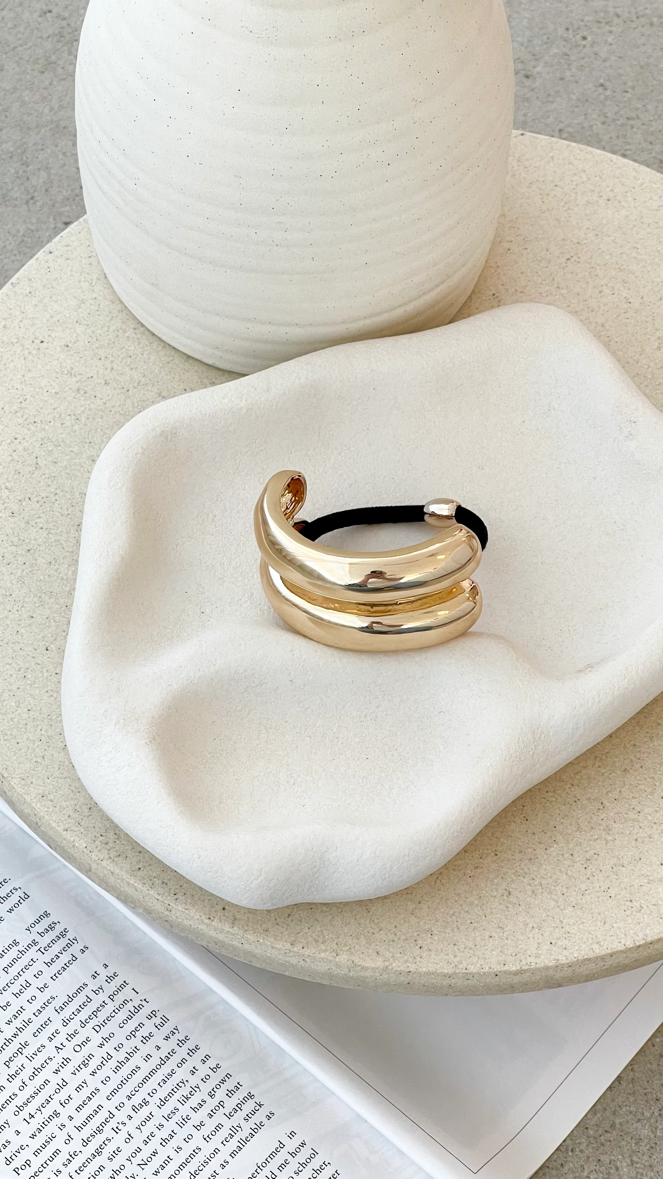 Saku Hair Tie - Gold - Image 2