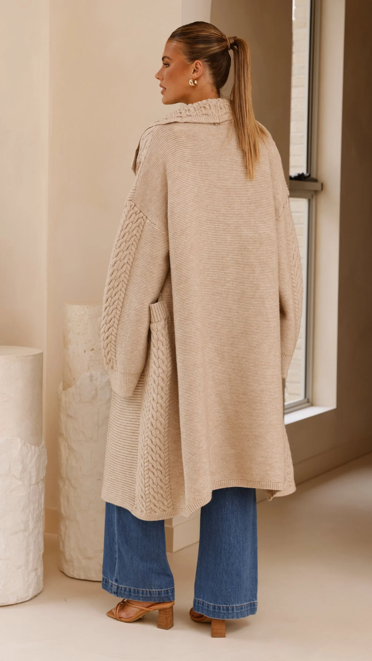 Sana Cardigan - Beige - Image 2