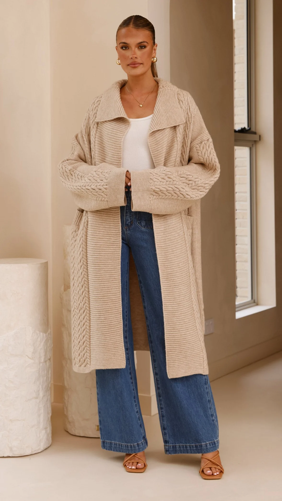 Sana Cardigan - Beige - Image 4