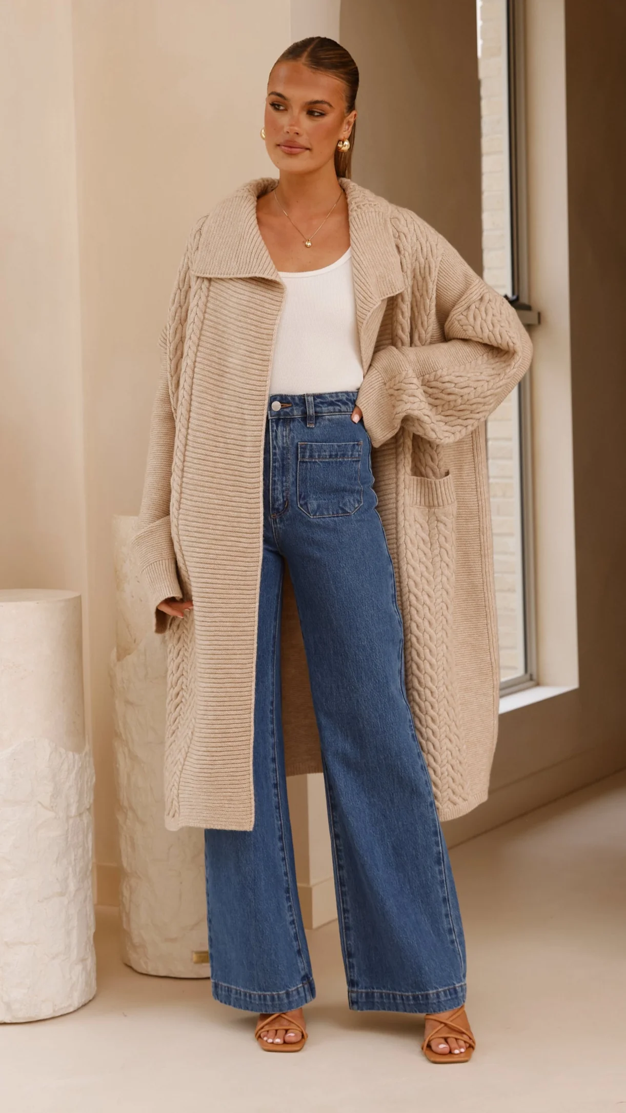 Sana Cardigan - Beige - Image 6
