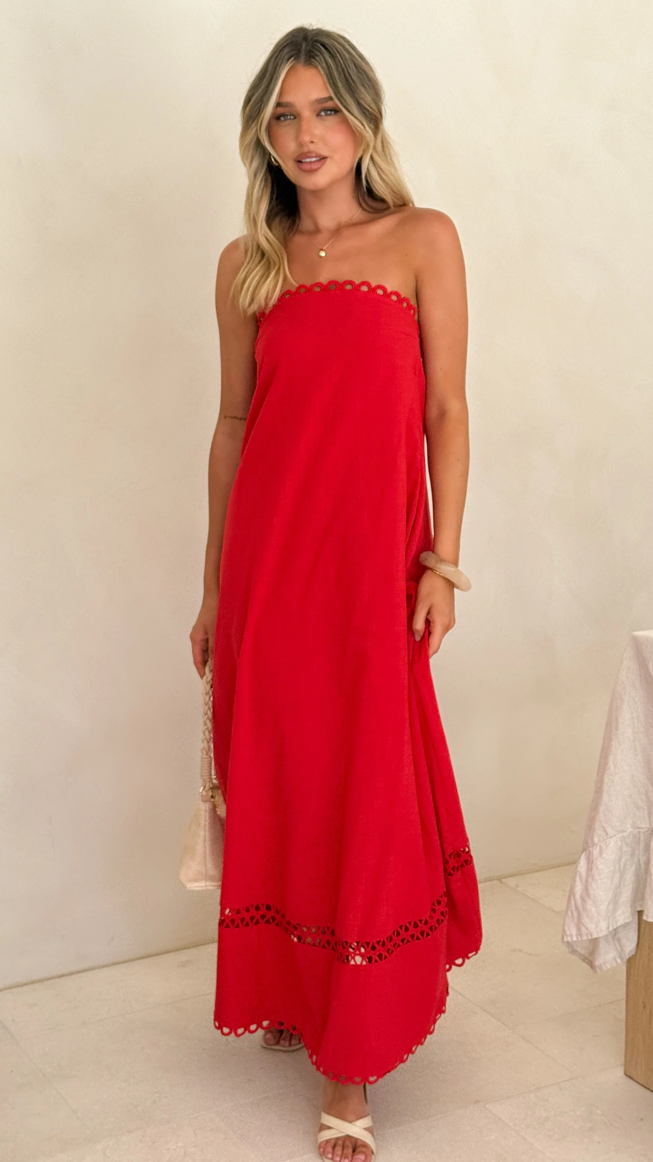 Sandra Maxi Dress - Red - Image 4