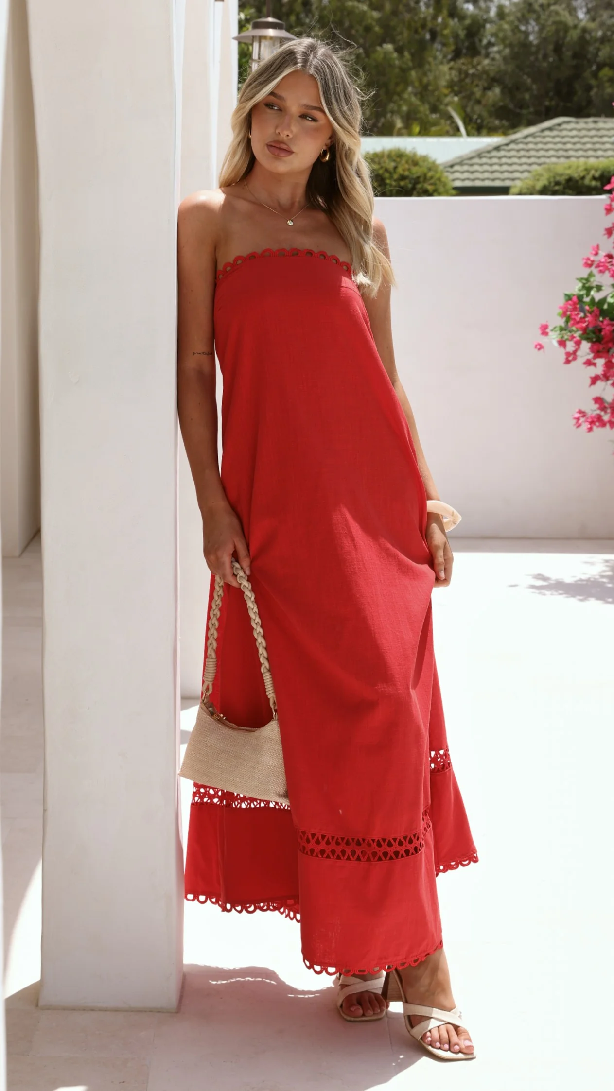 Sandra Maxi Dress - Red - Image 5