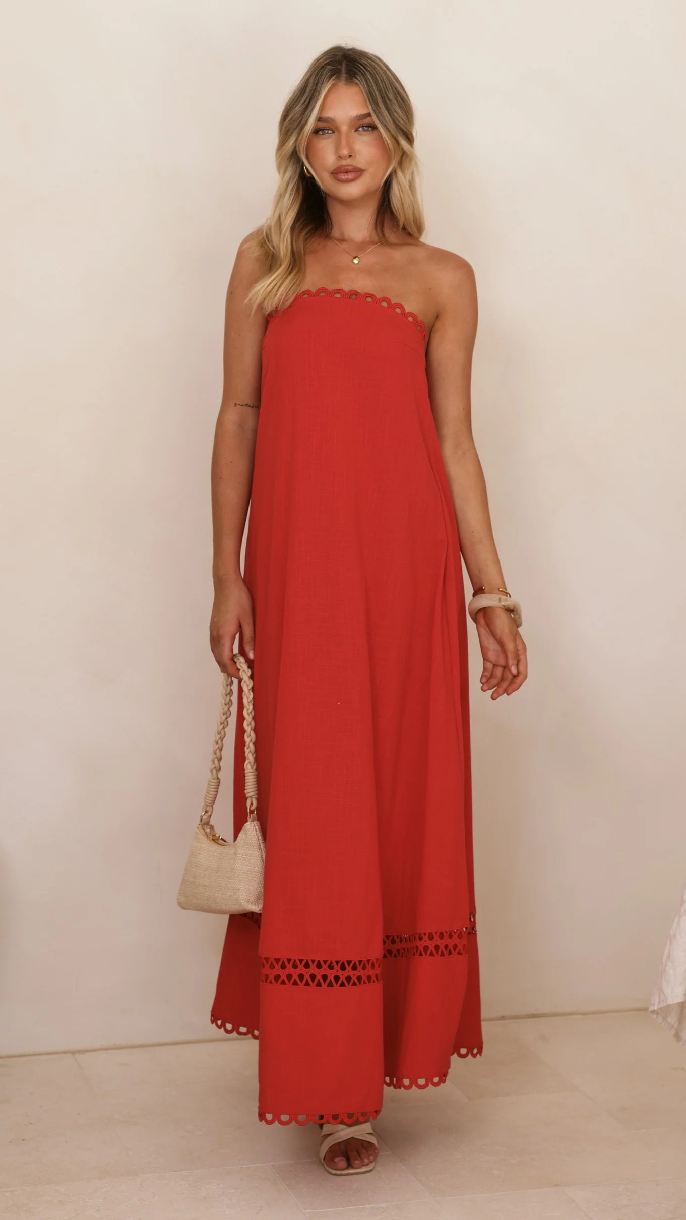 Sandra Maxi Dress - Red - Image 7