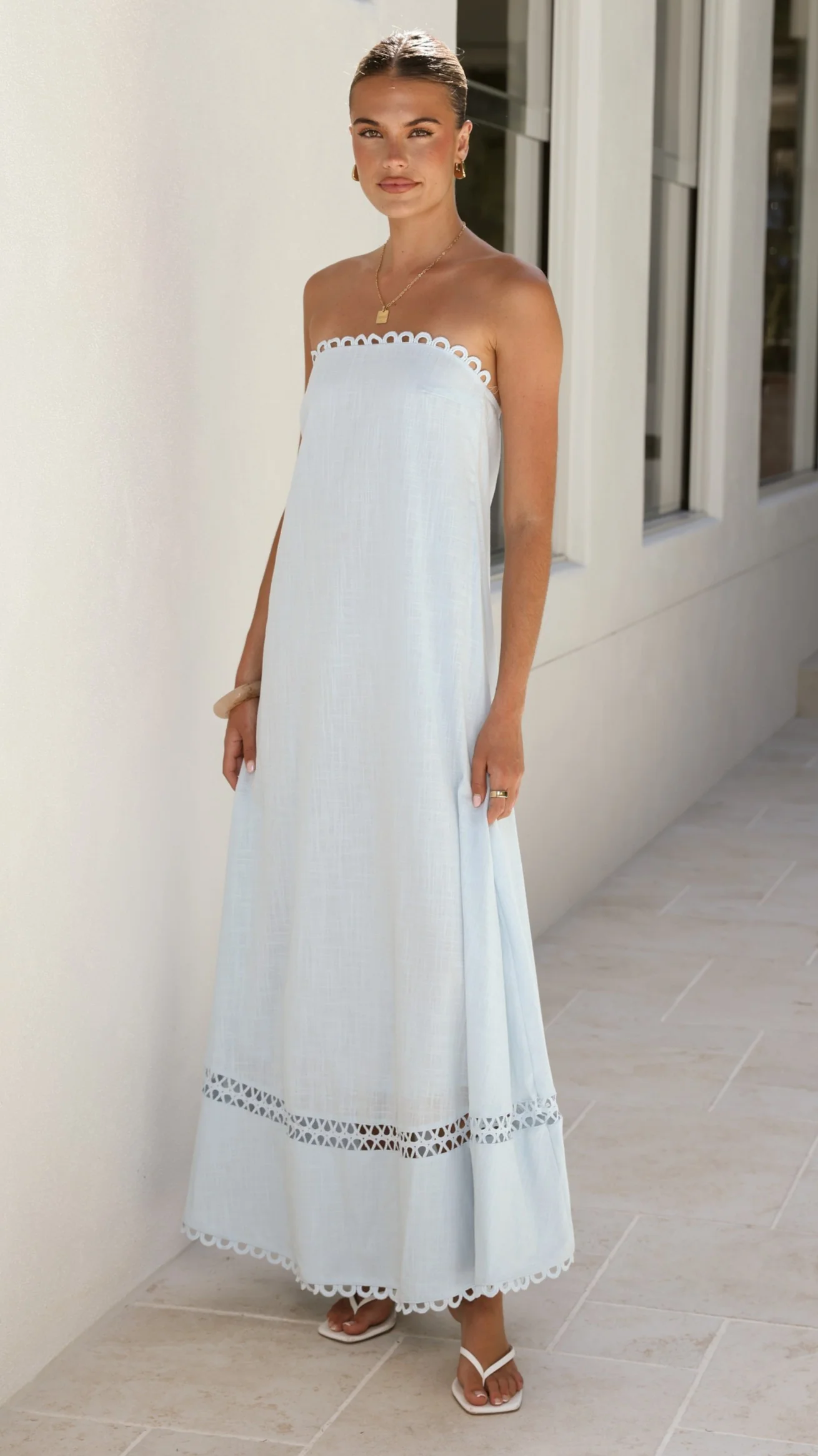 Sandra Maxi Dress - Sky Blue - Image 3
