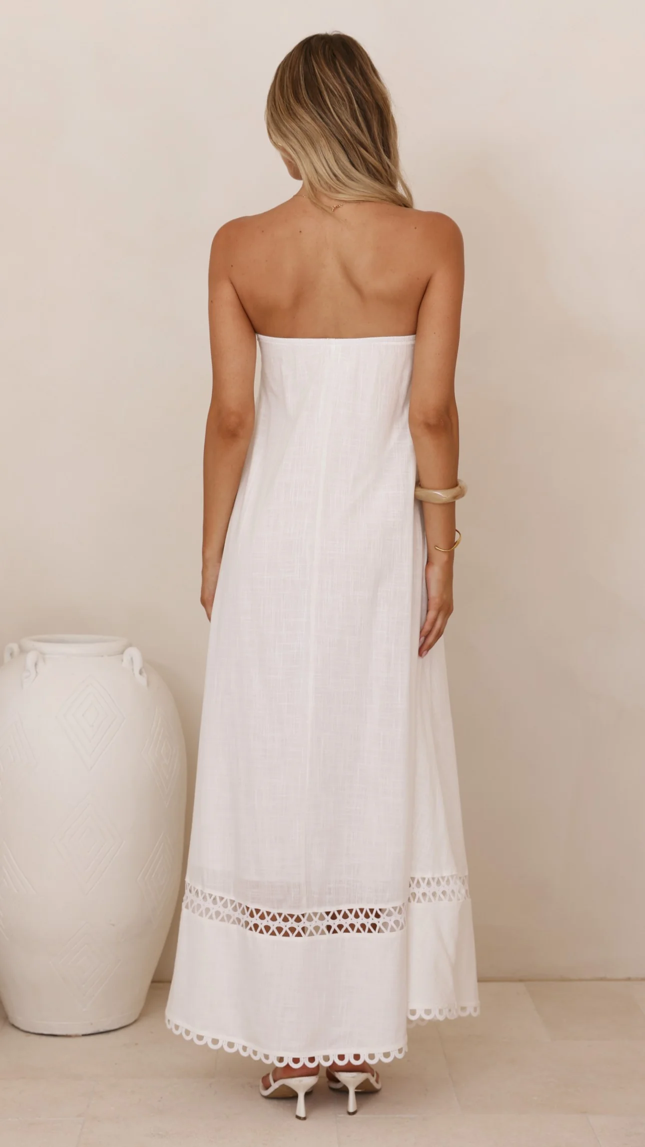 Sandra Maxi Dress - White - Image 2