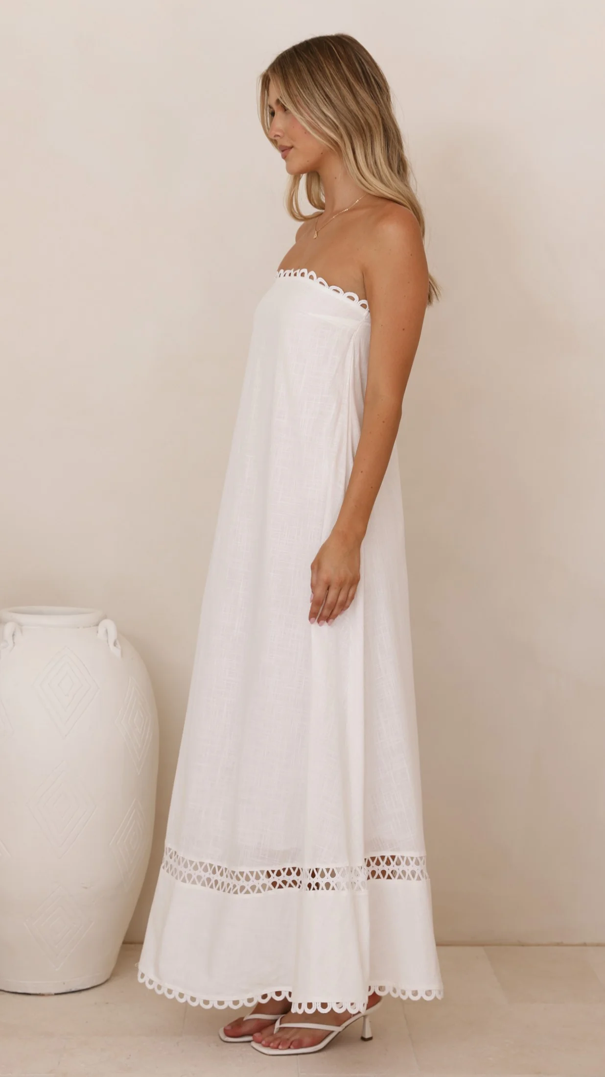 Sandra Maxi Dress - White - Image 5