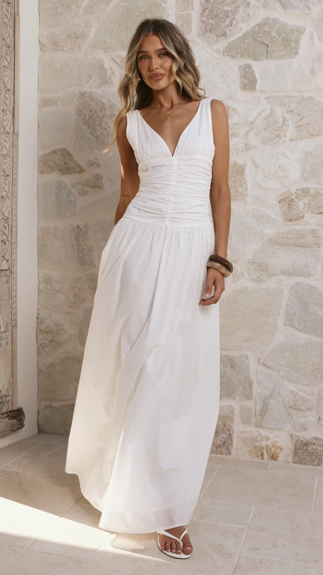 Sanya Maxi Dress - White - Image 10