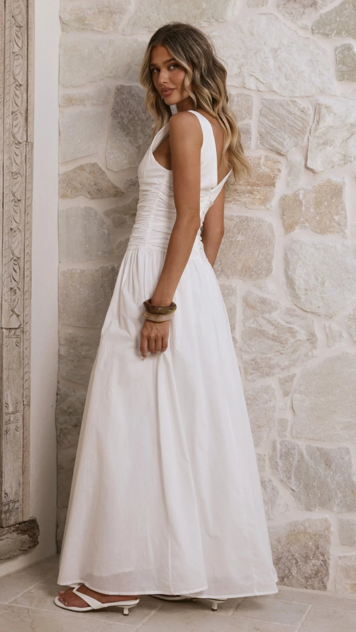 Sanya Maxi Dress - White - Image 2