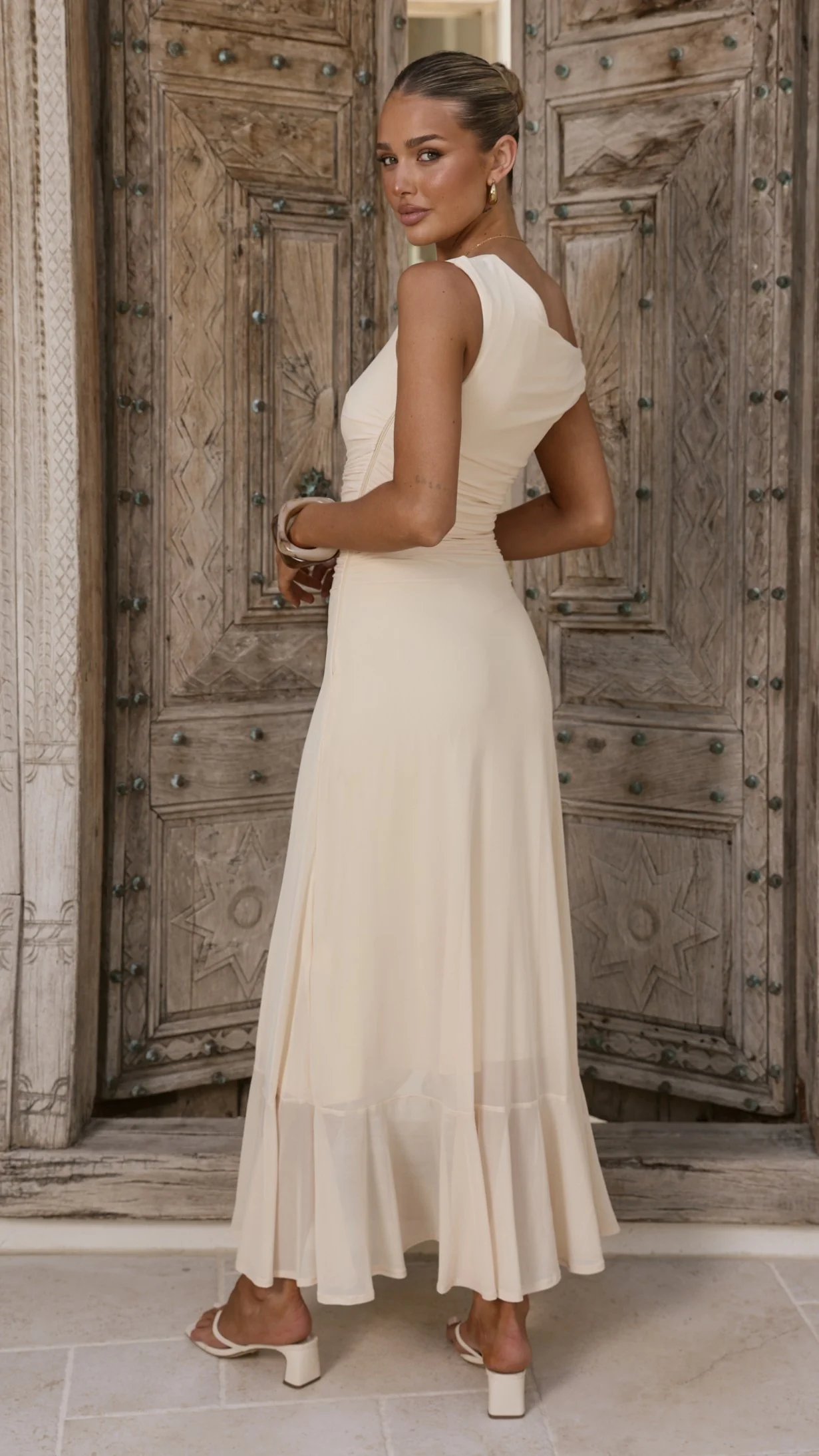 Sareiah Maxi Dress - Cream - Image 5