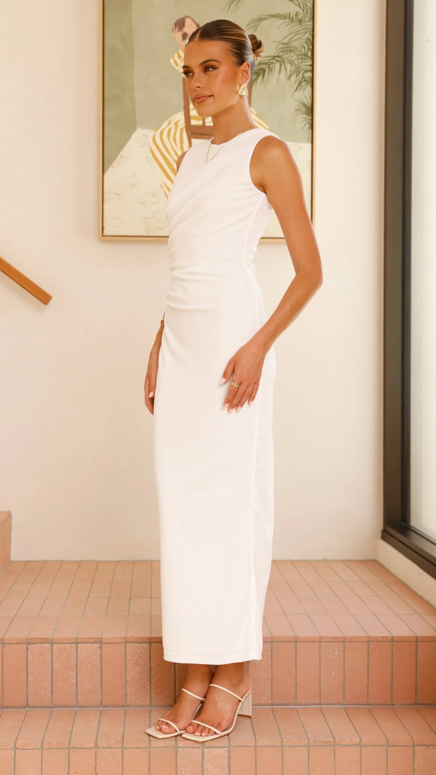 Sarsha Boatneck Maxi Dress - White - Image 4